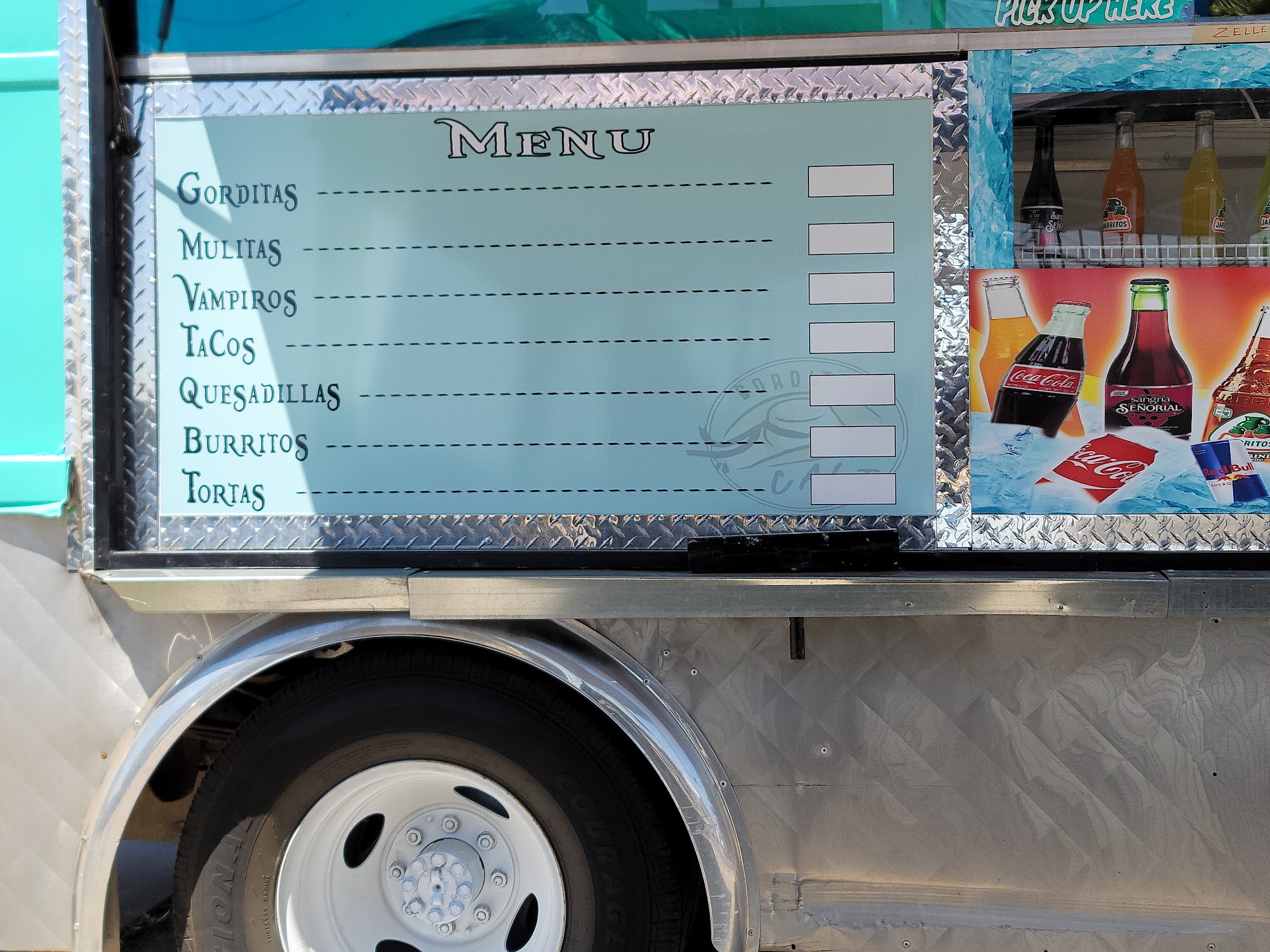 Gorditas Cali Menu