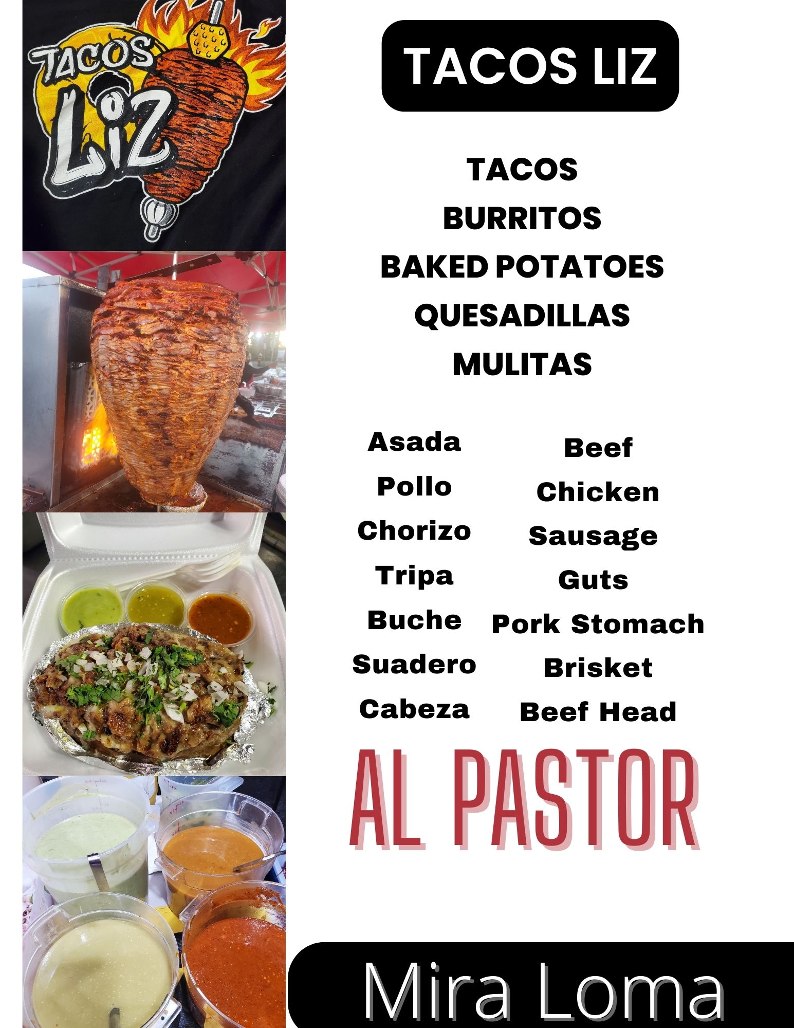 Tacos Liz Menu
