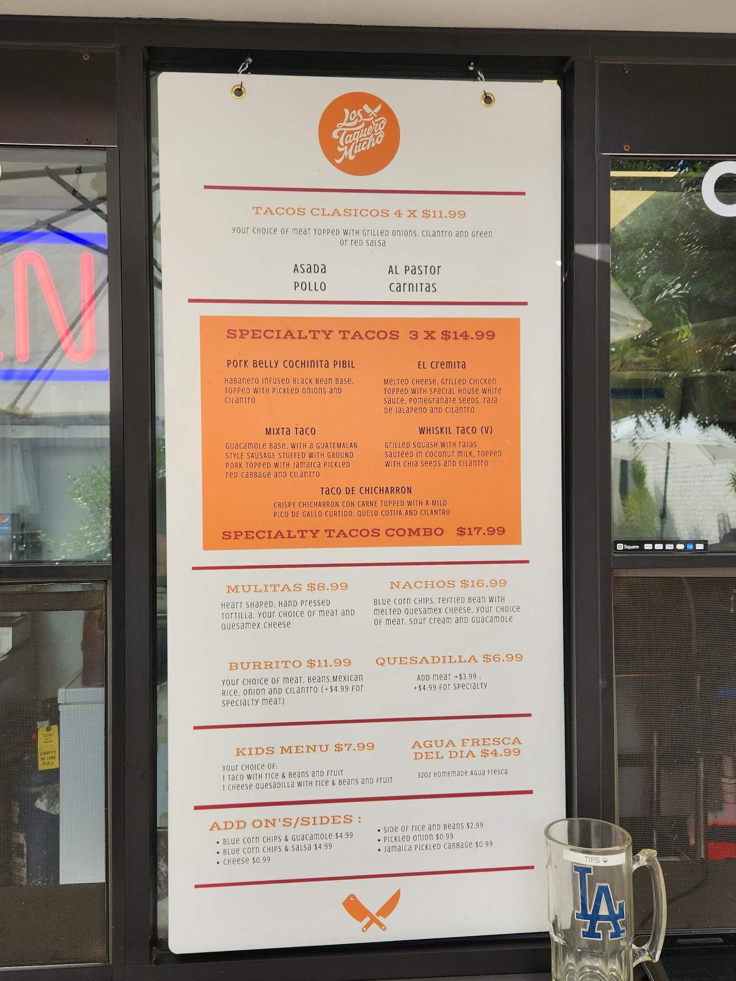 Los Taquero Mucho Menu