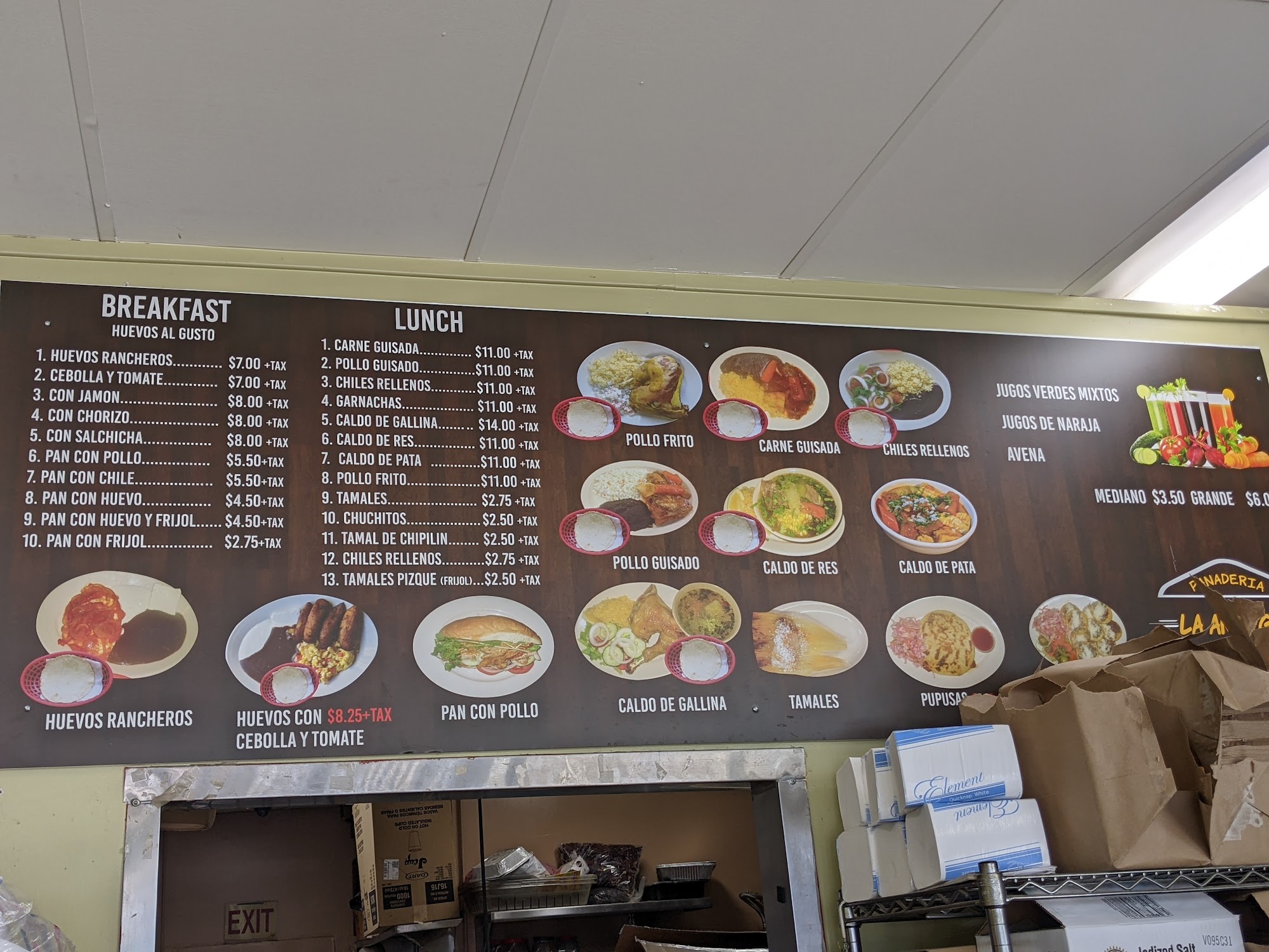 La Antigua Menu