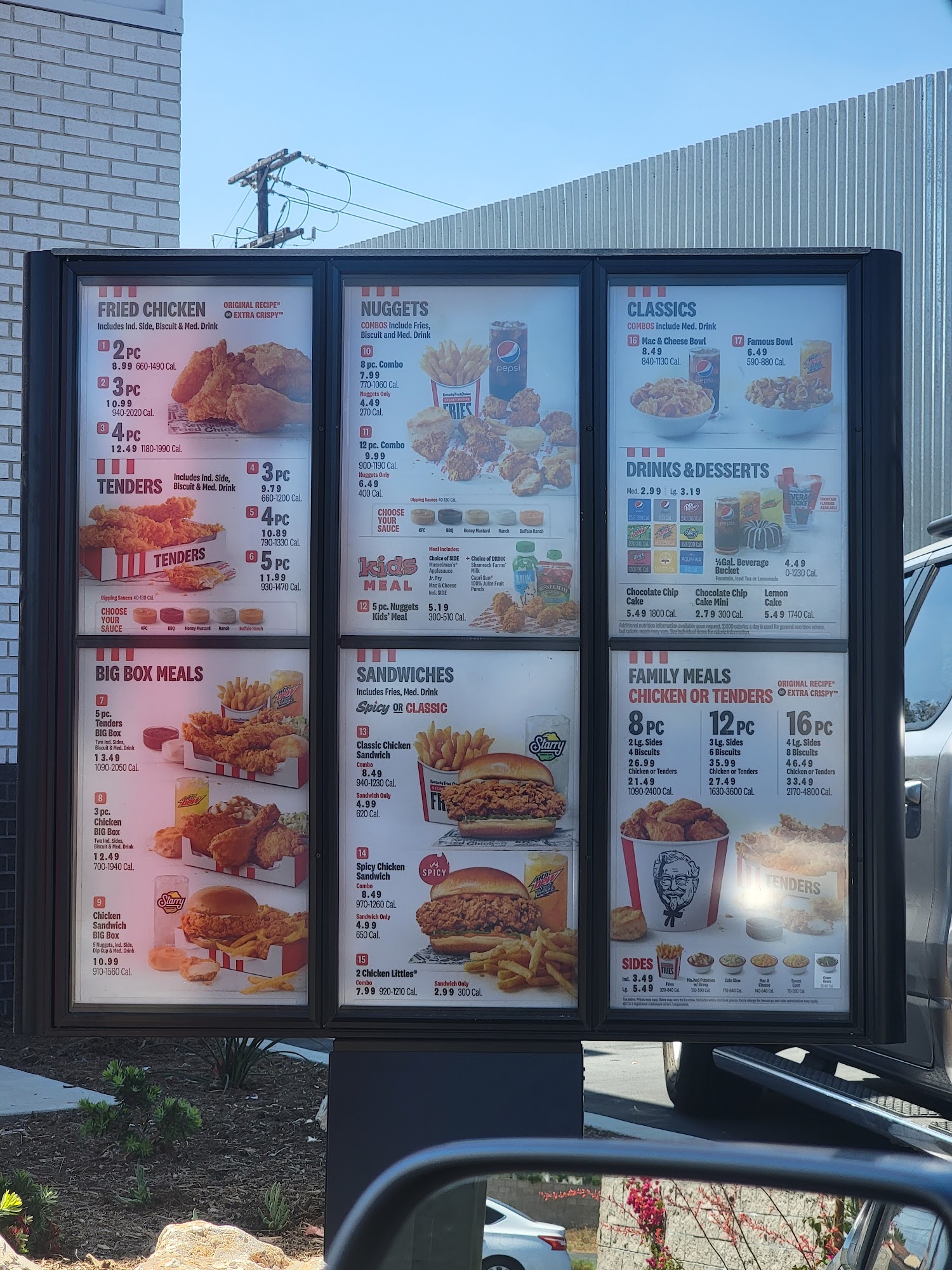 KFC Menu