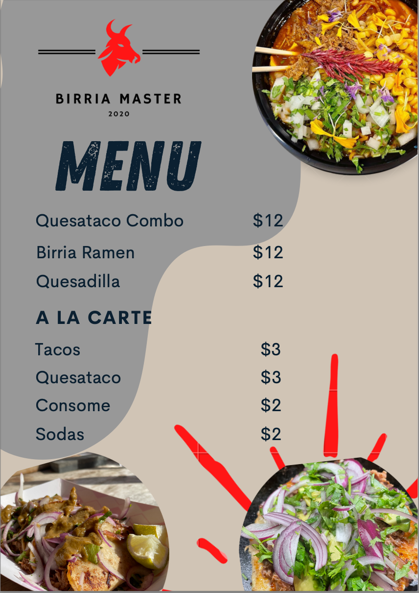 Birria Master Menu