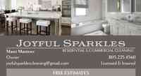 Joyful Sparkles Residential / Commercial Cleaning
