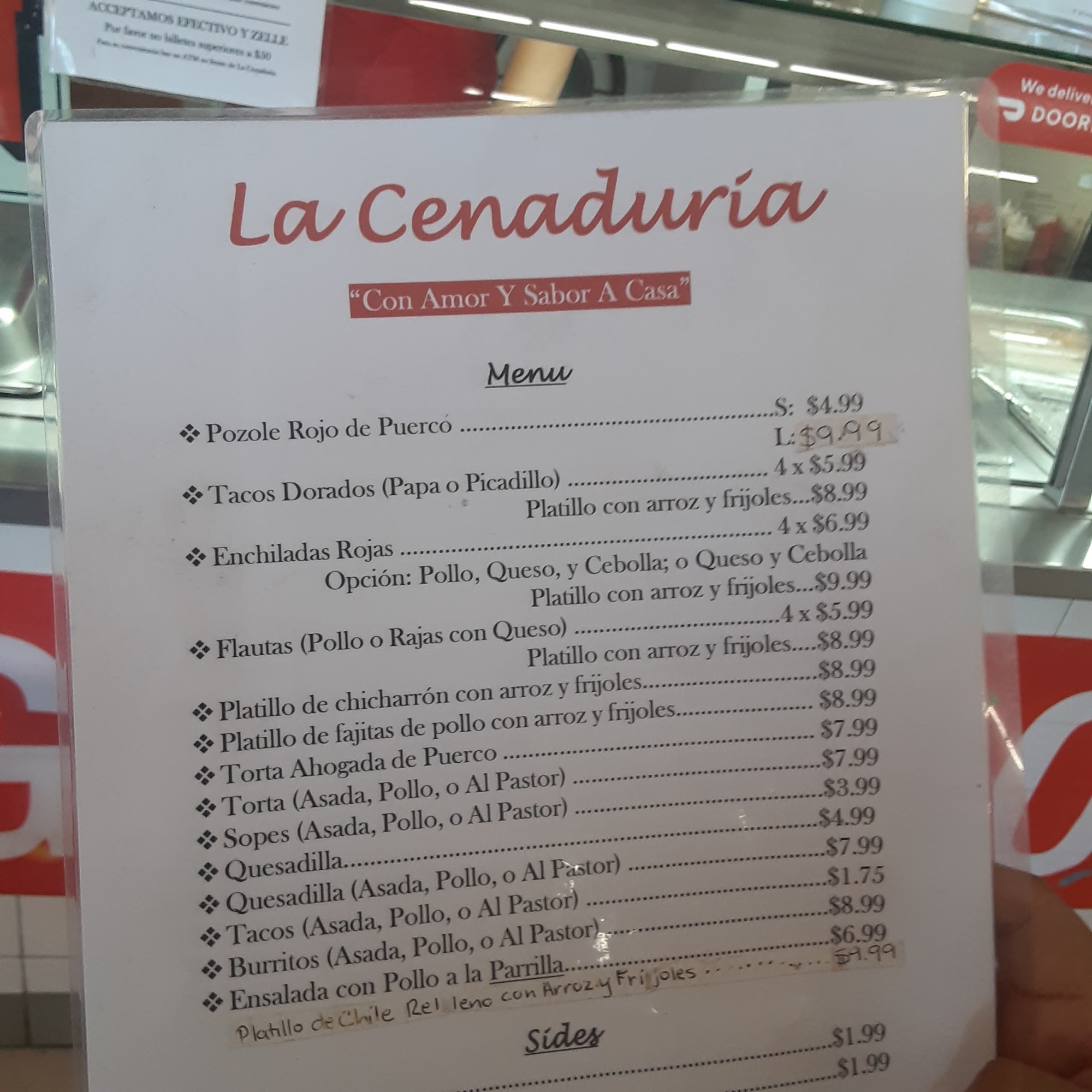 La Cenaduria Menu