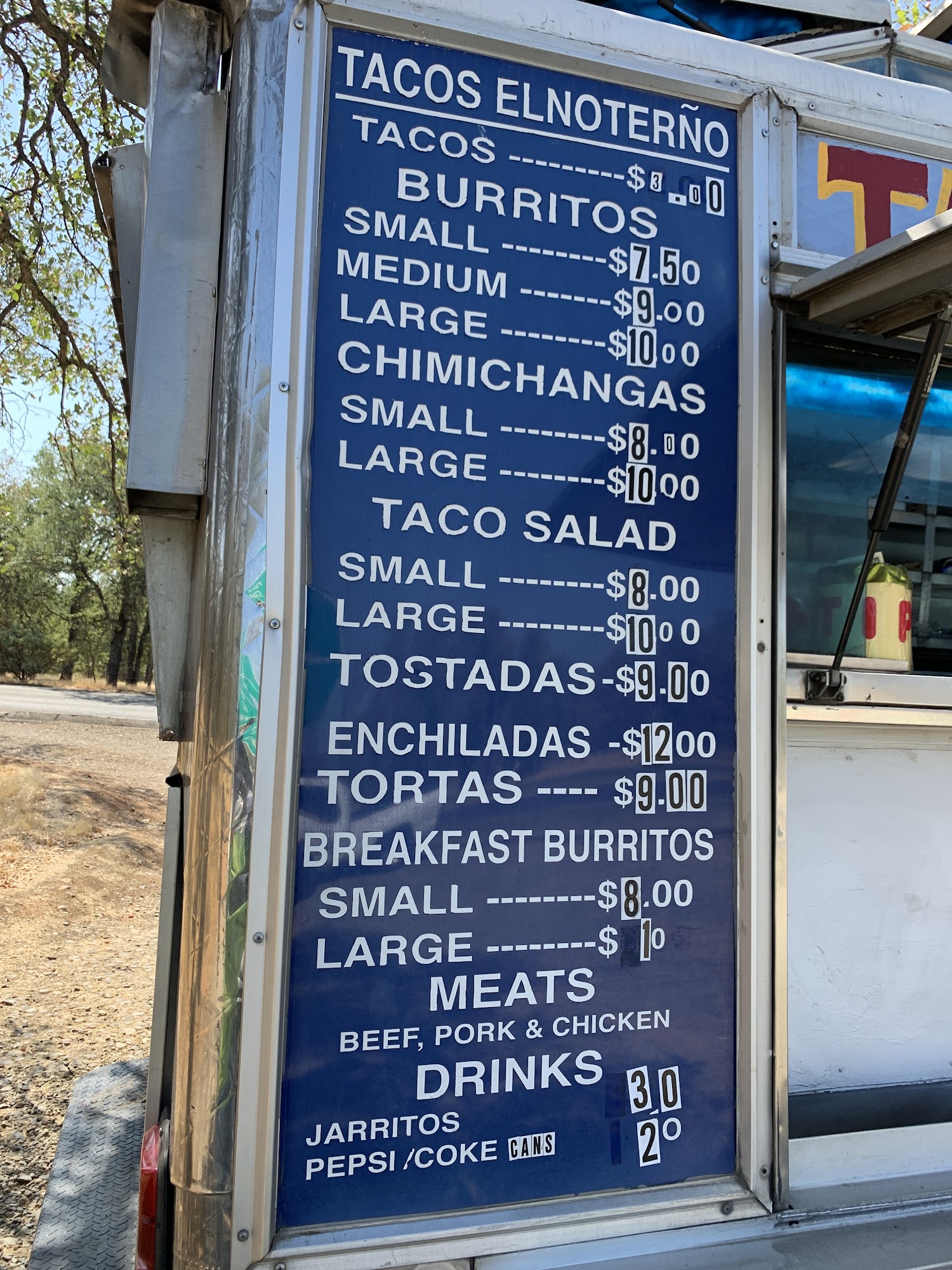 Tacos El Norteño Menu
