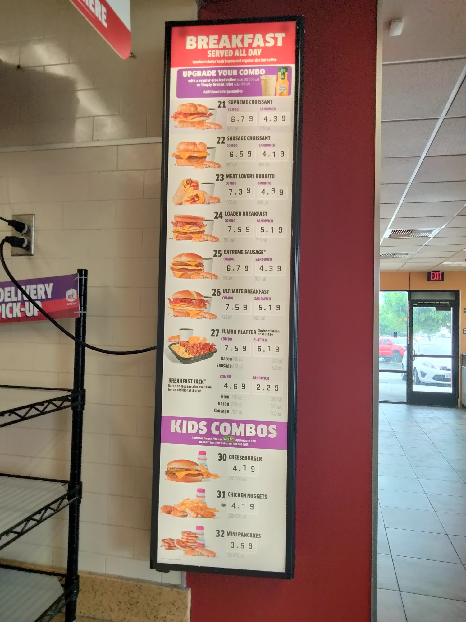 Jack in the Box Menu