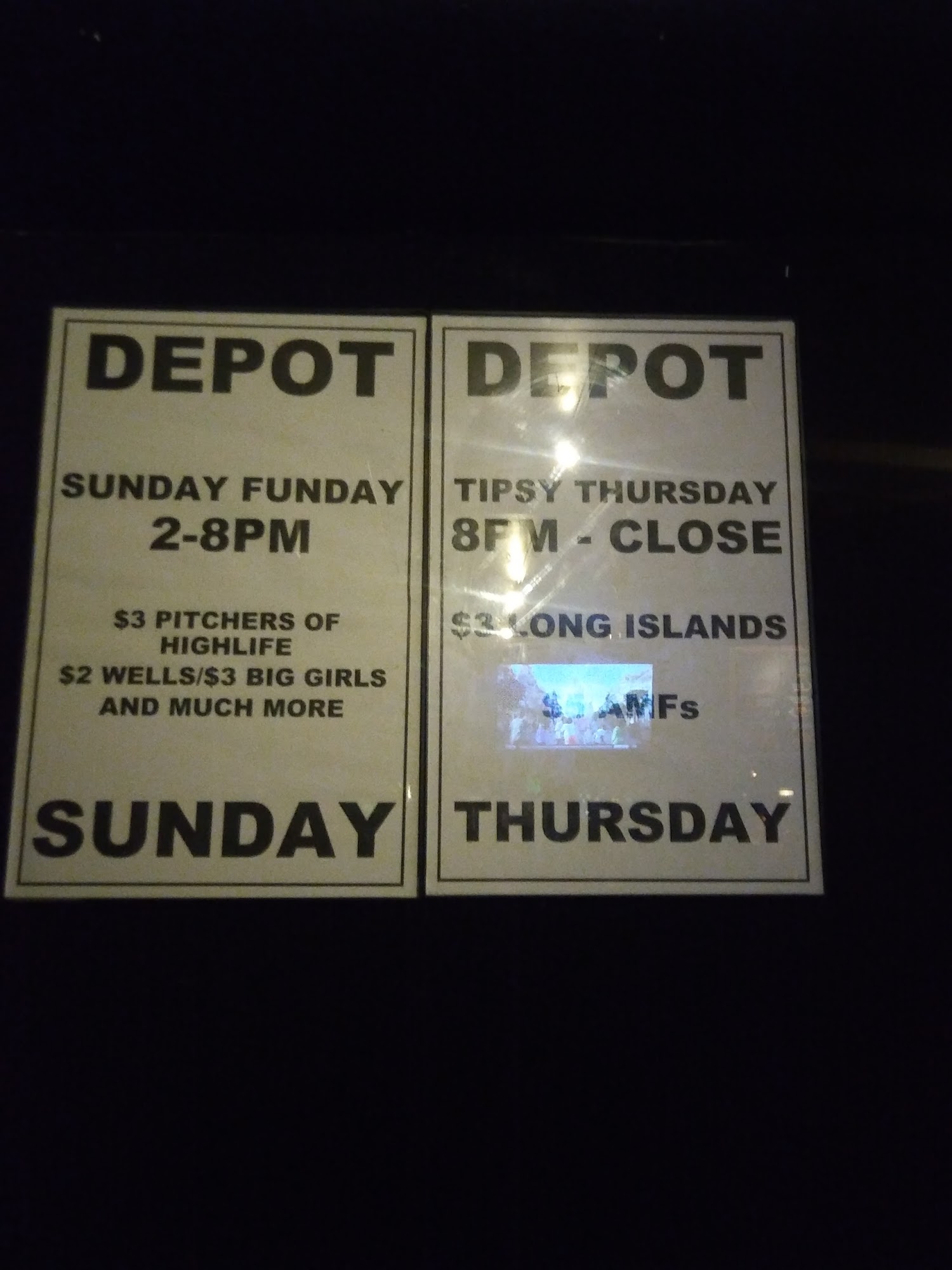 The Depot Menu