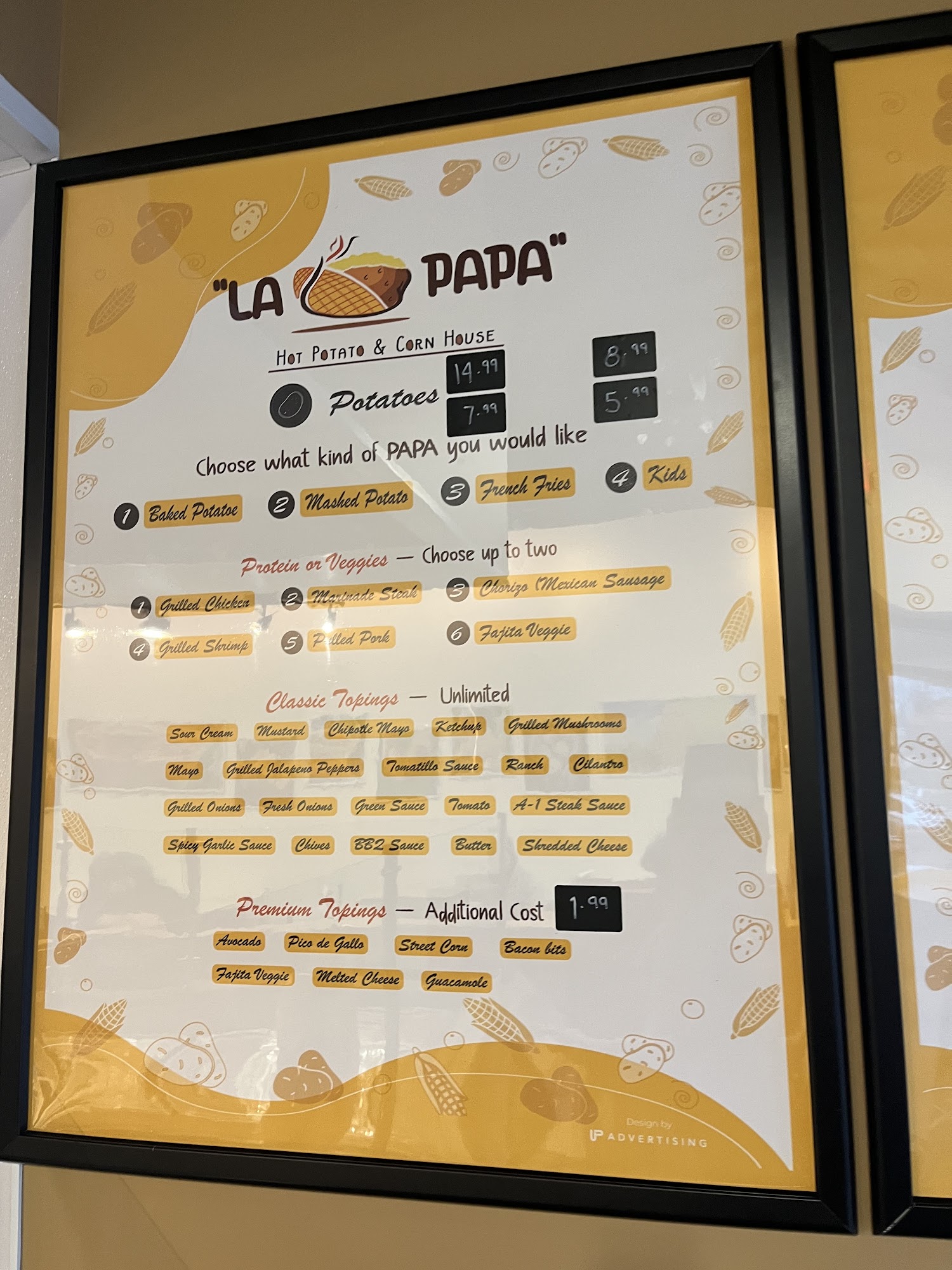La Papa Baked Potatoes & Roasted Corn Menu