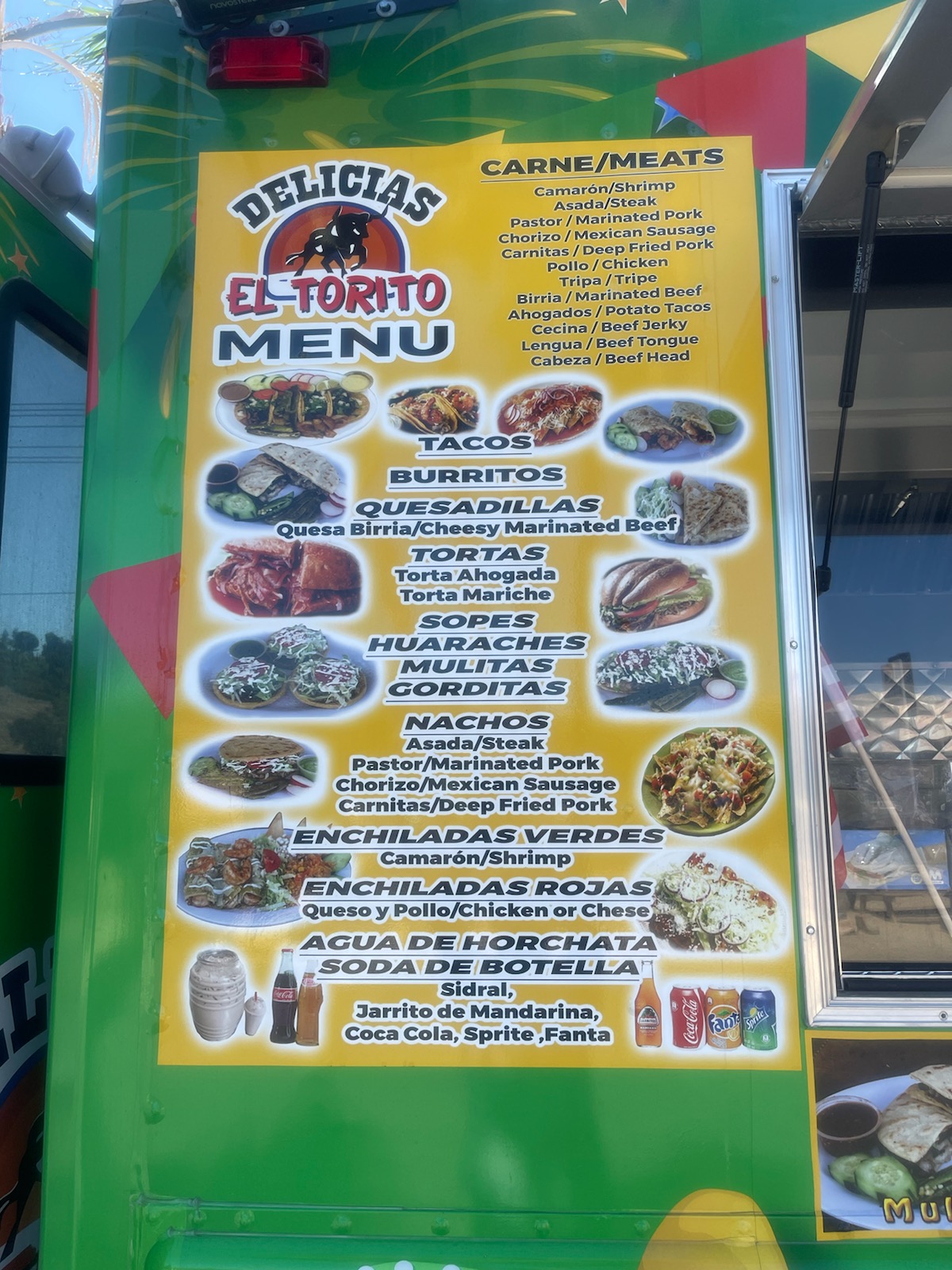 Delicias El Torito Menu