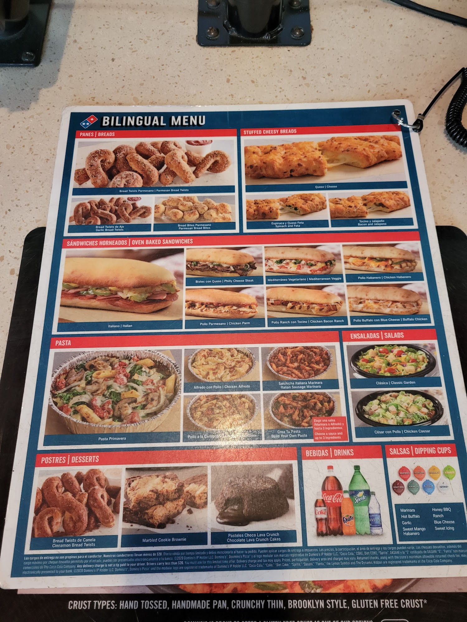 Domino's Pizza Menu