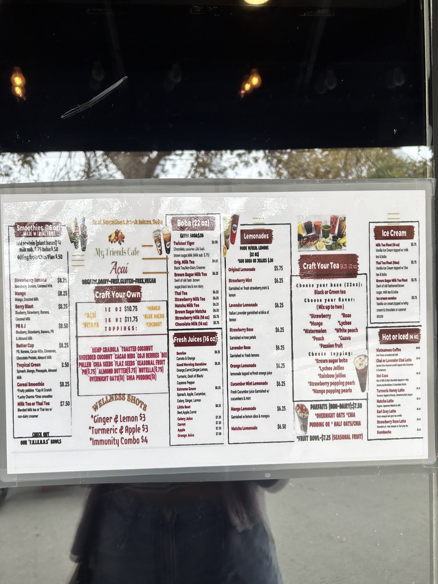 My Friends Cafe Menu