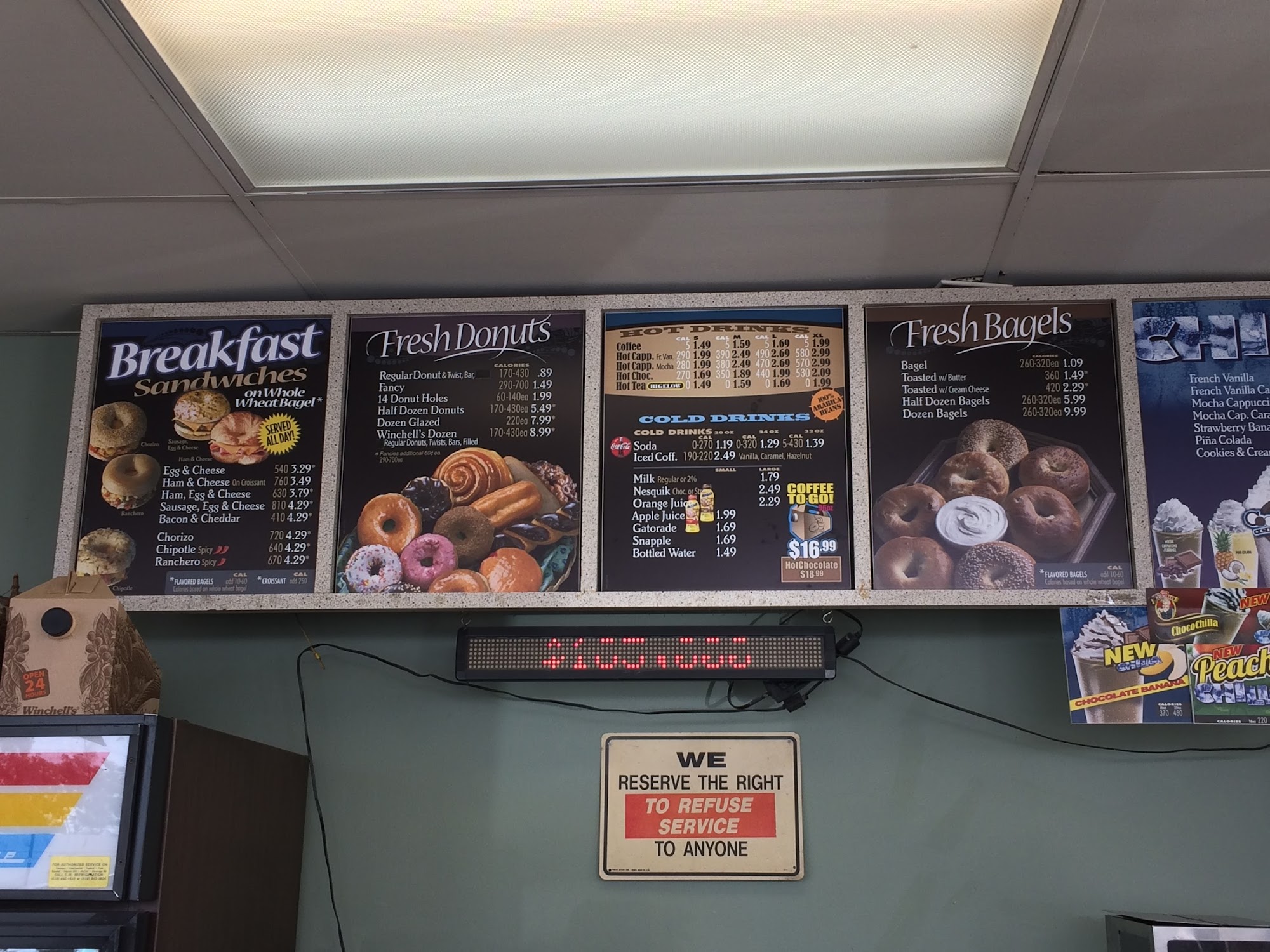 Winchell's Menu