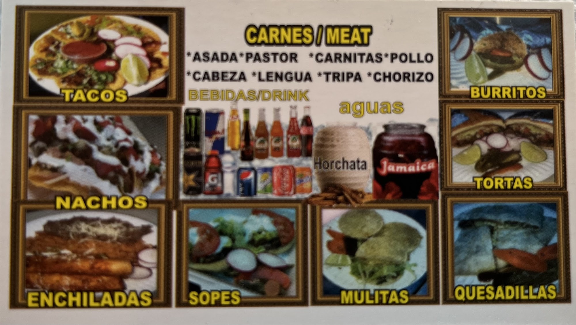 Fiesta Brava Taco Truck Menu