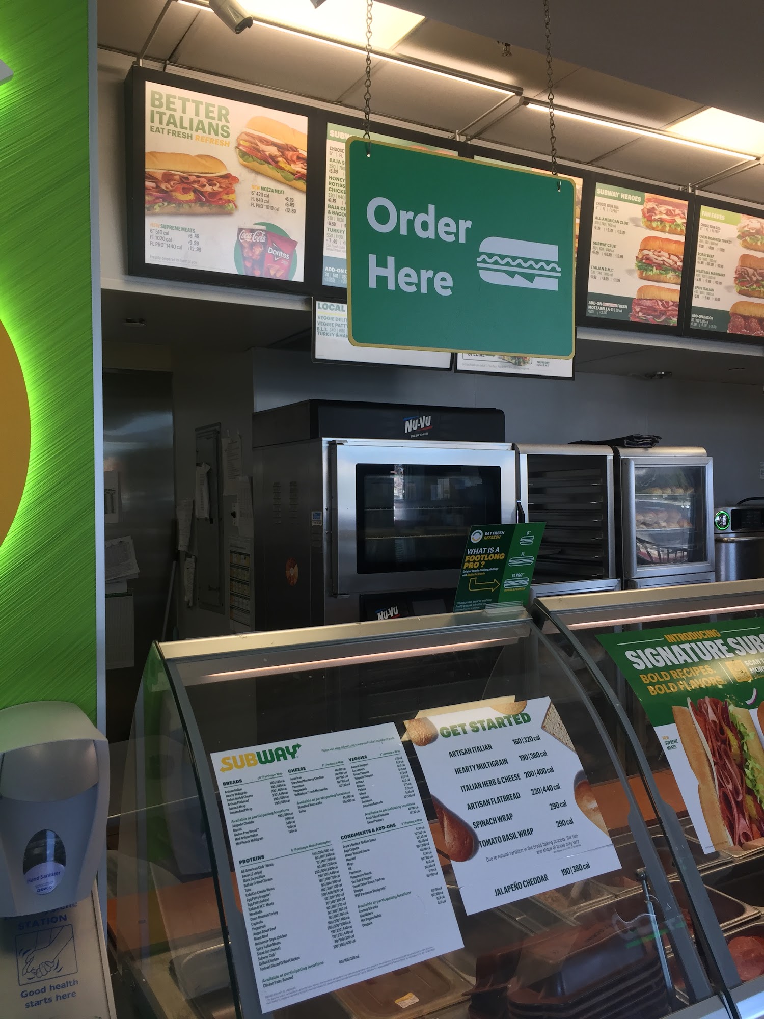Subway Menu