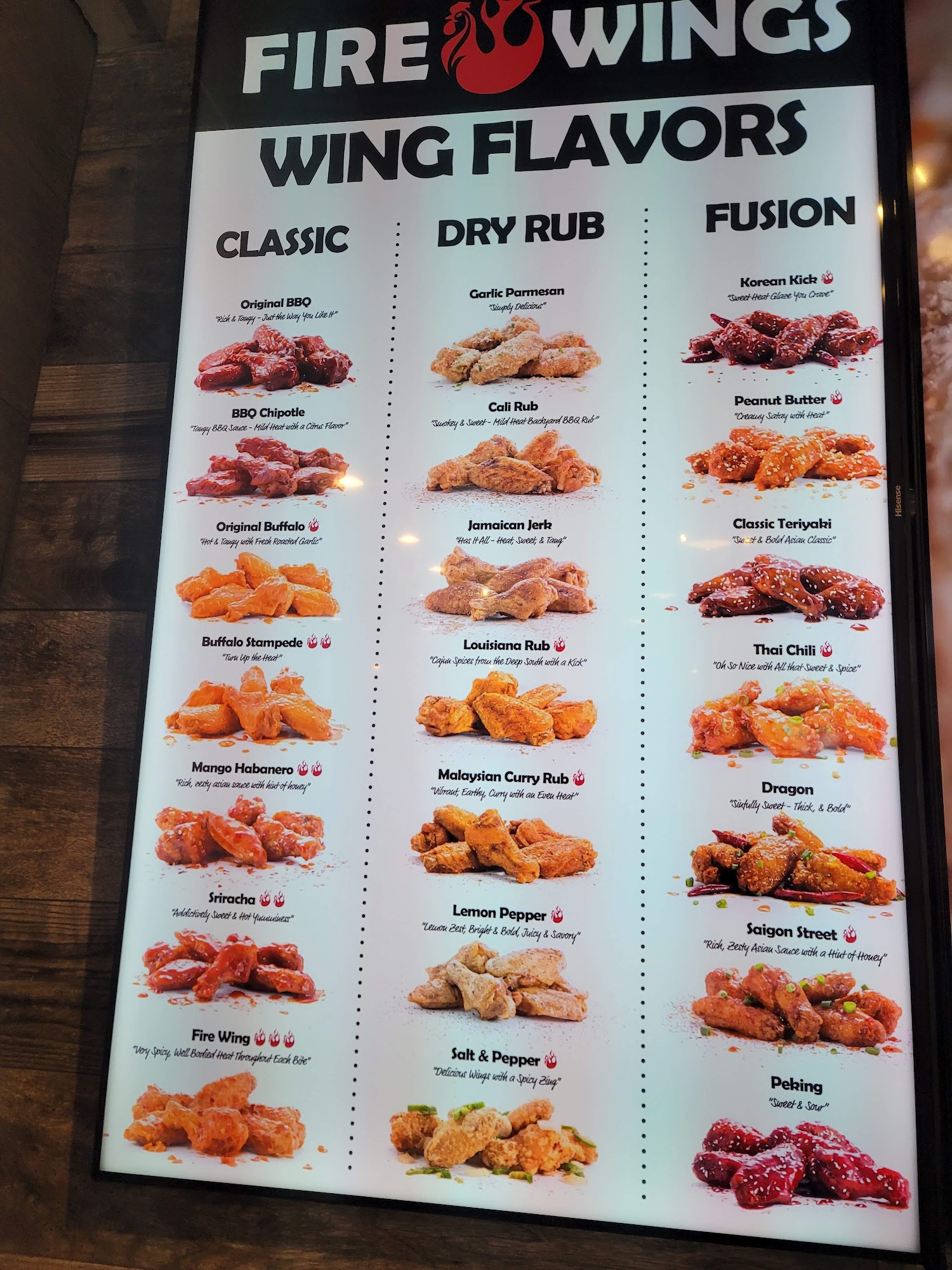 Fire Wings Turlock Menu