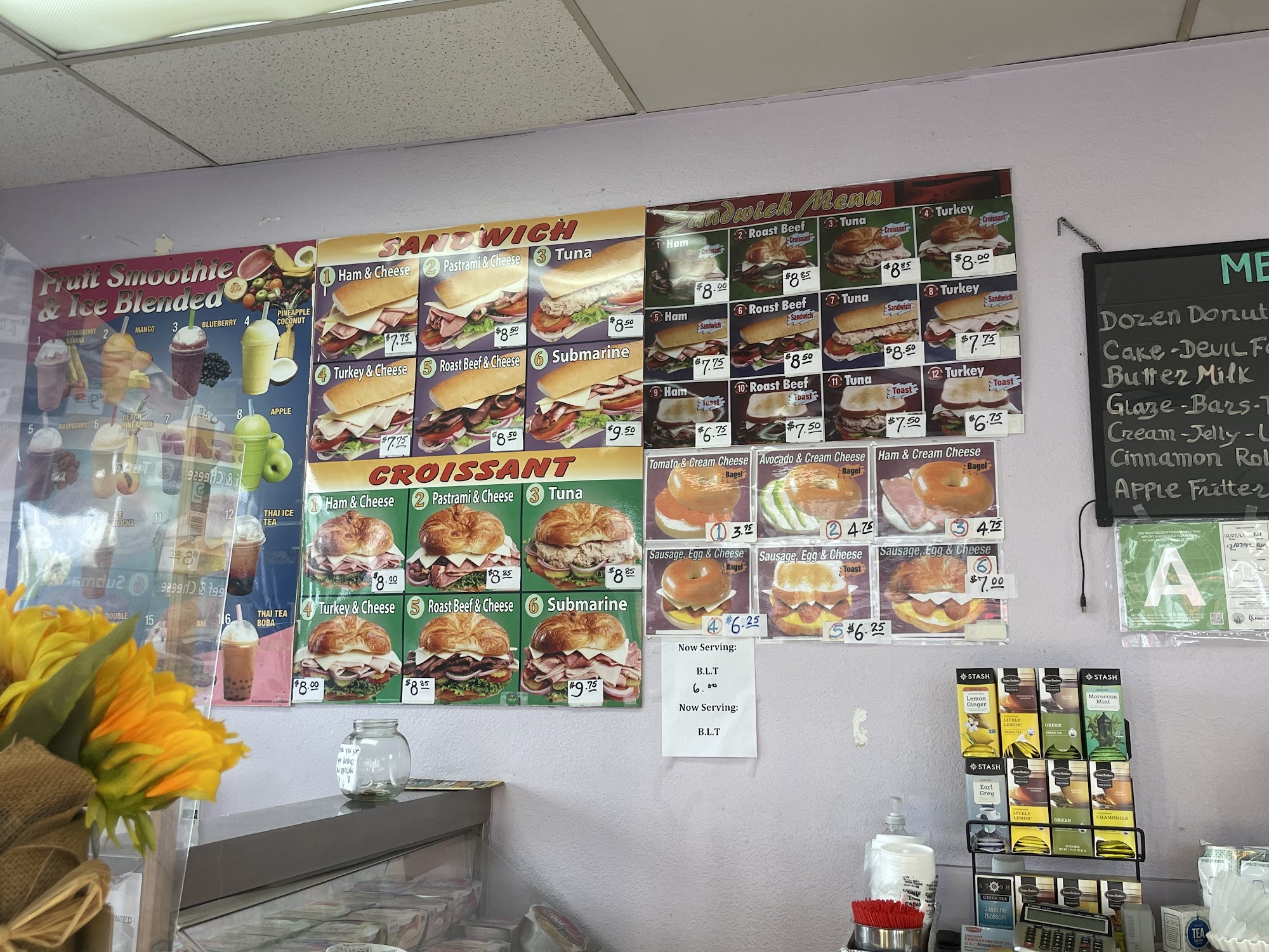 USA Cappuccino Donut Coffee Menu