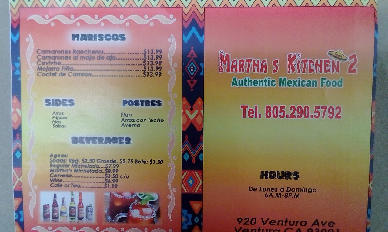 MARTHAS,KITCHEN;2 Menu