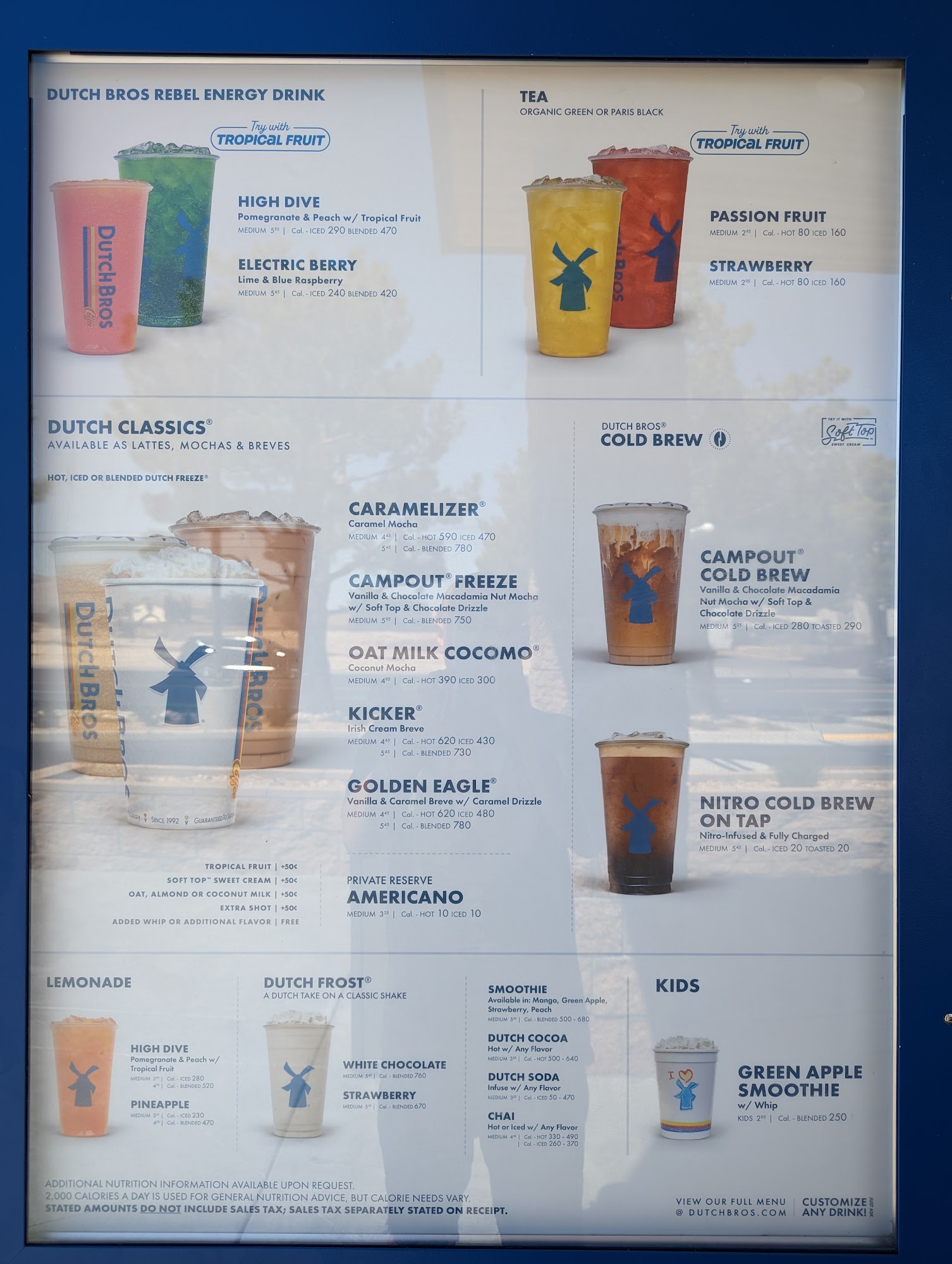 Dutch Bros Coffee Menu