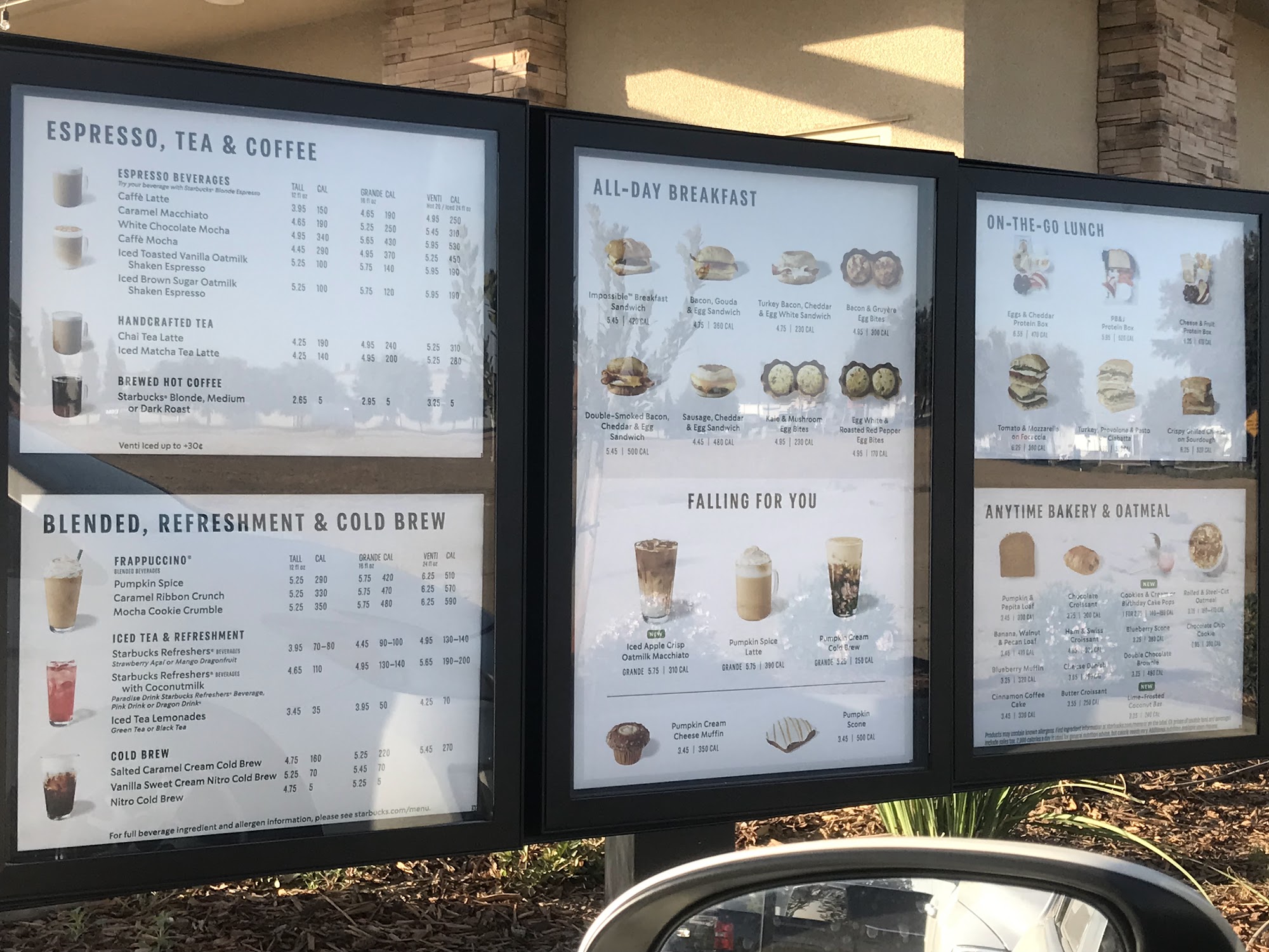 Starbucks Menu