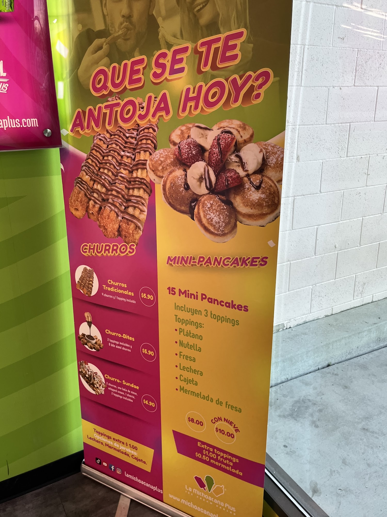 La Michoacana Plus Visalia Menu
