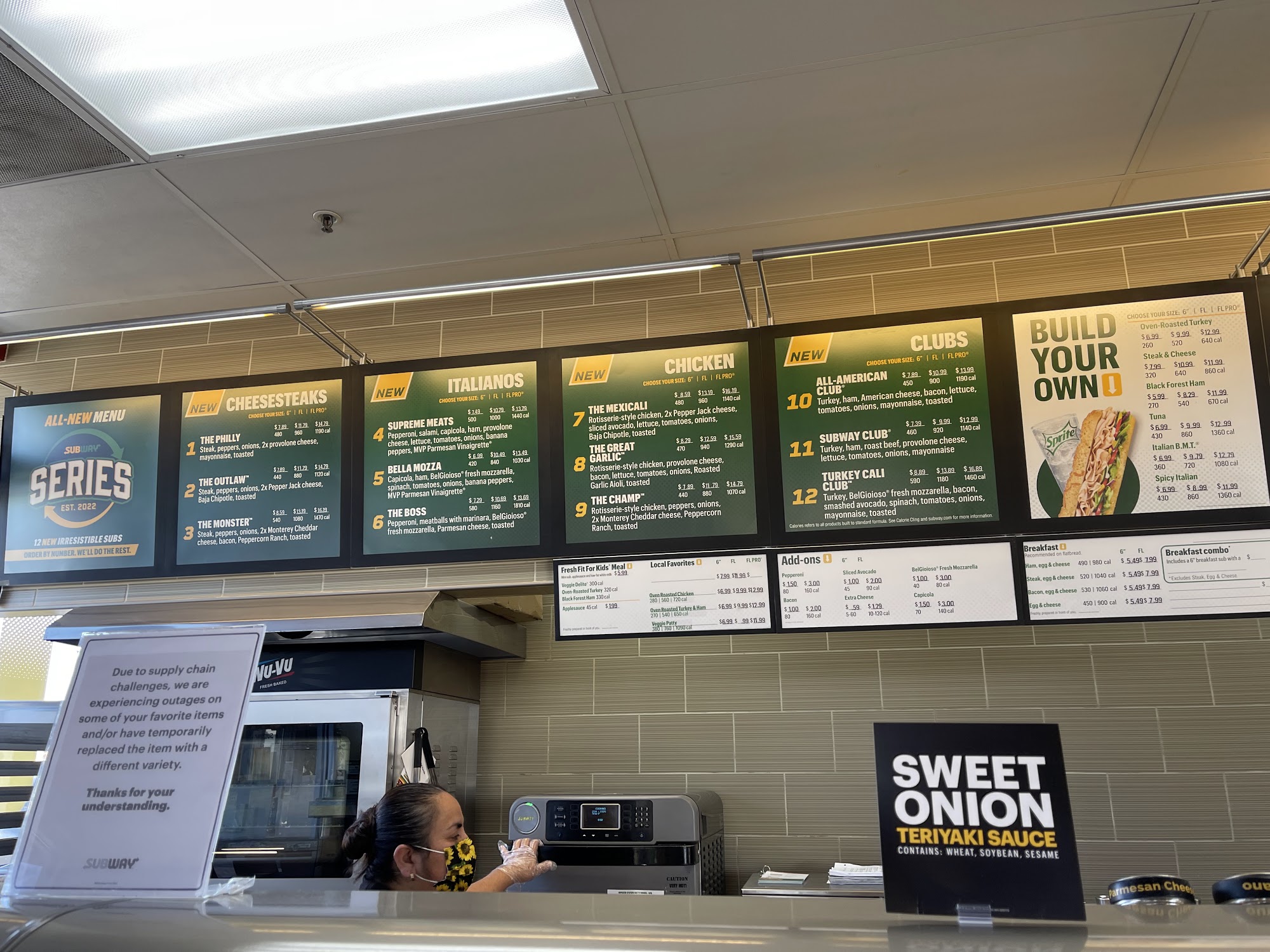 Subway Menu