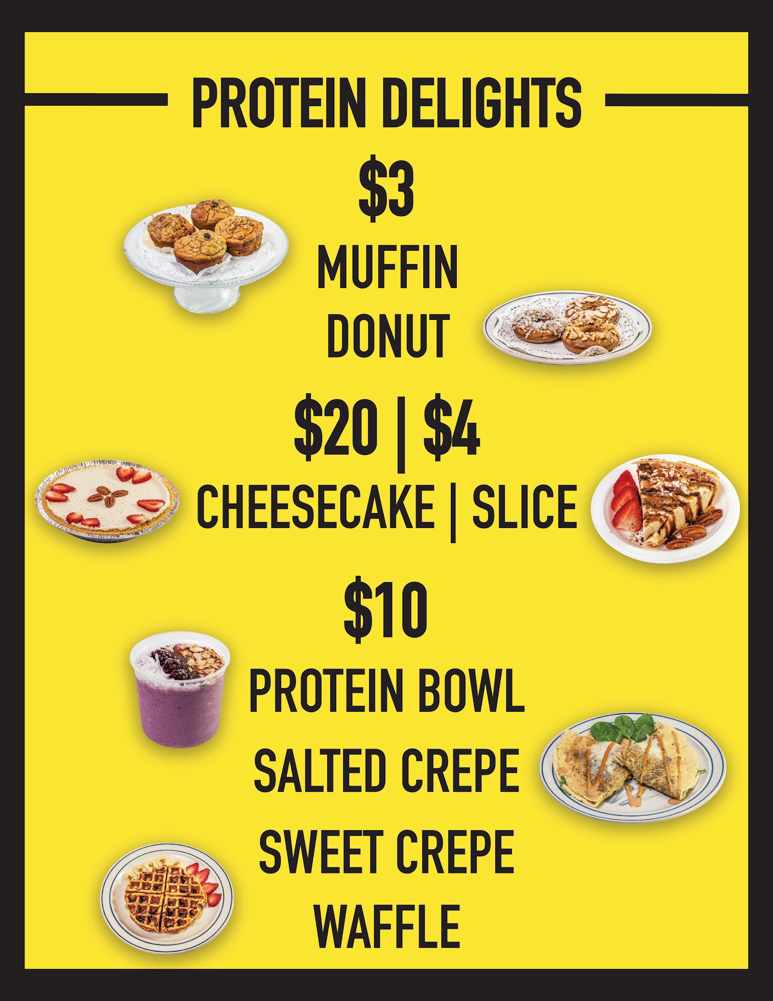 Whittier Nutrizone Protein Delights Menu