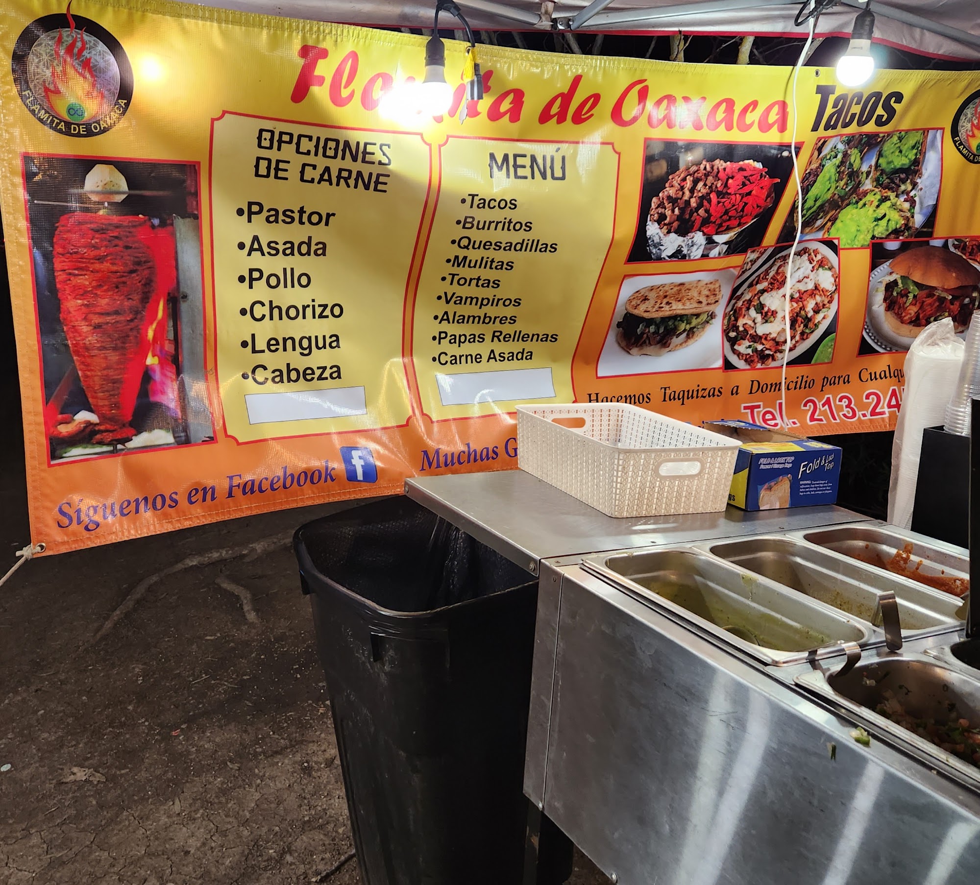 Flamita de oaxaca tacos Menu