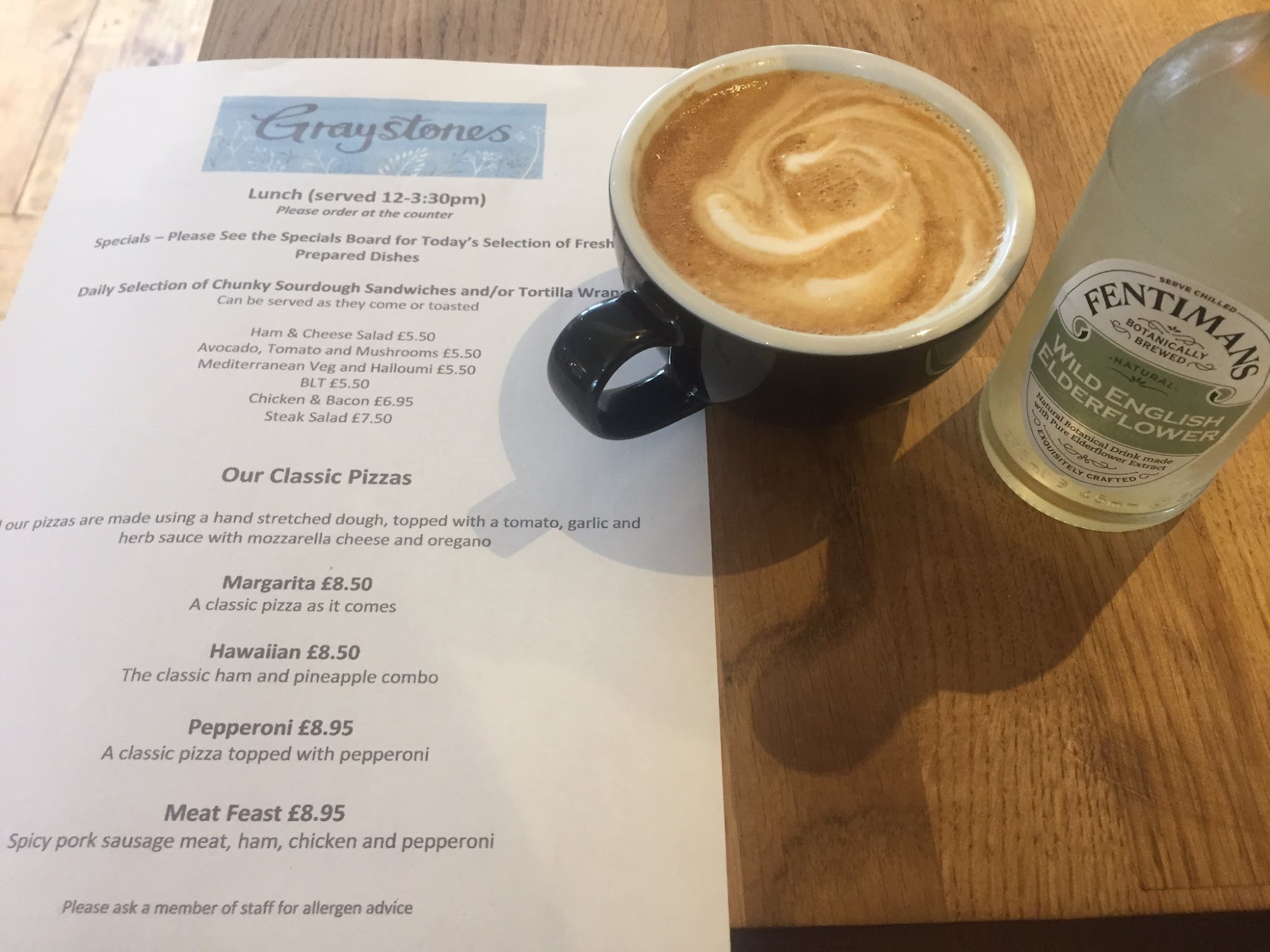 Graystones Menu