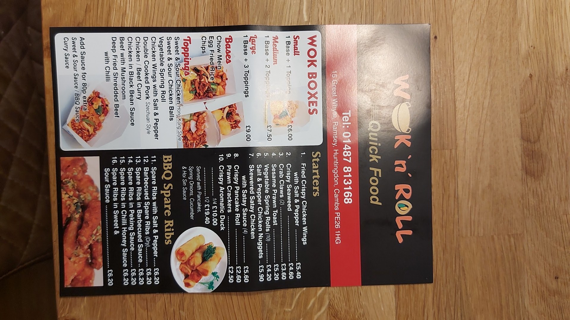 Wok n Roll Menu