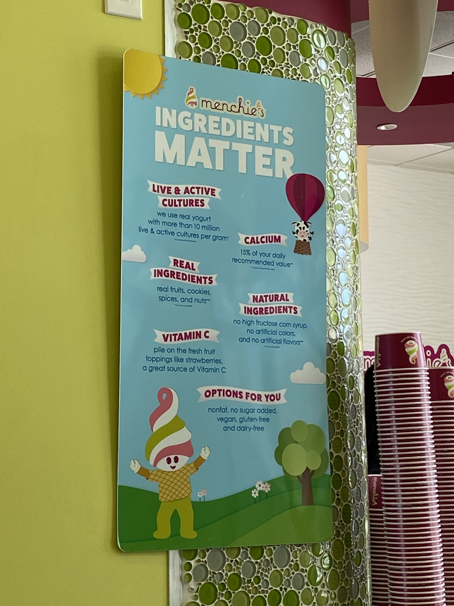 Menchie's Frozen Yogurt Menu