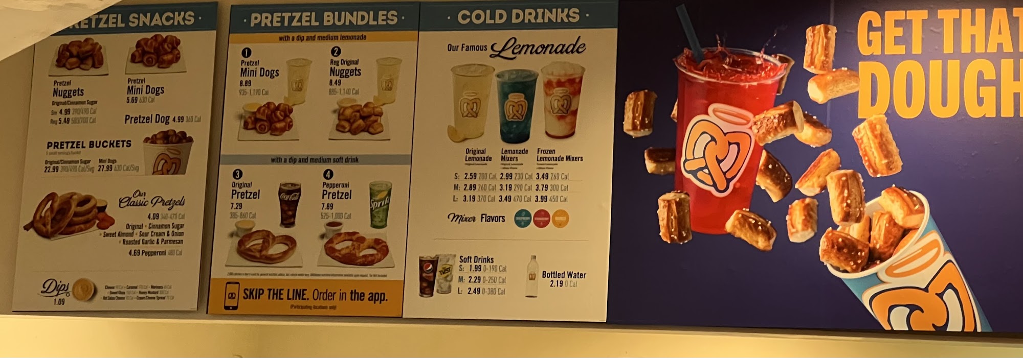Auntie Anne's Menu