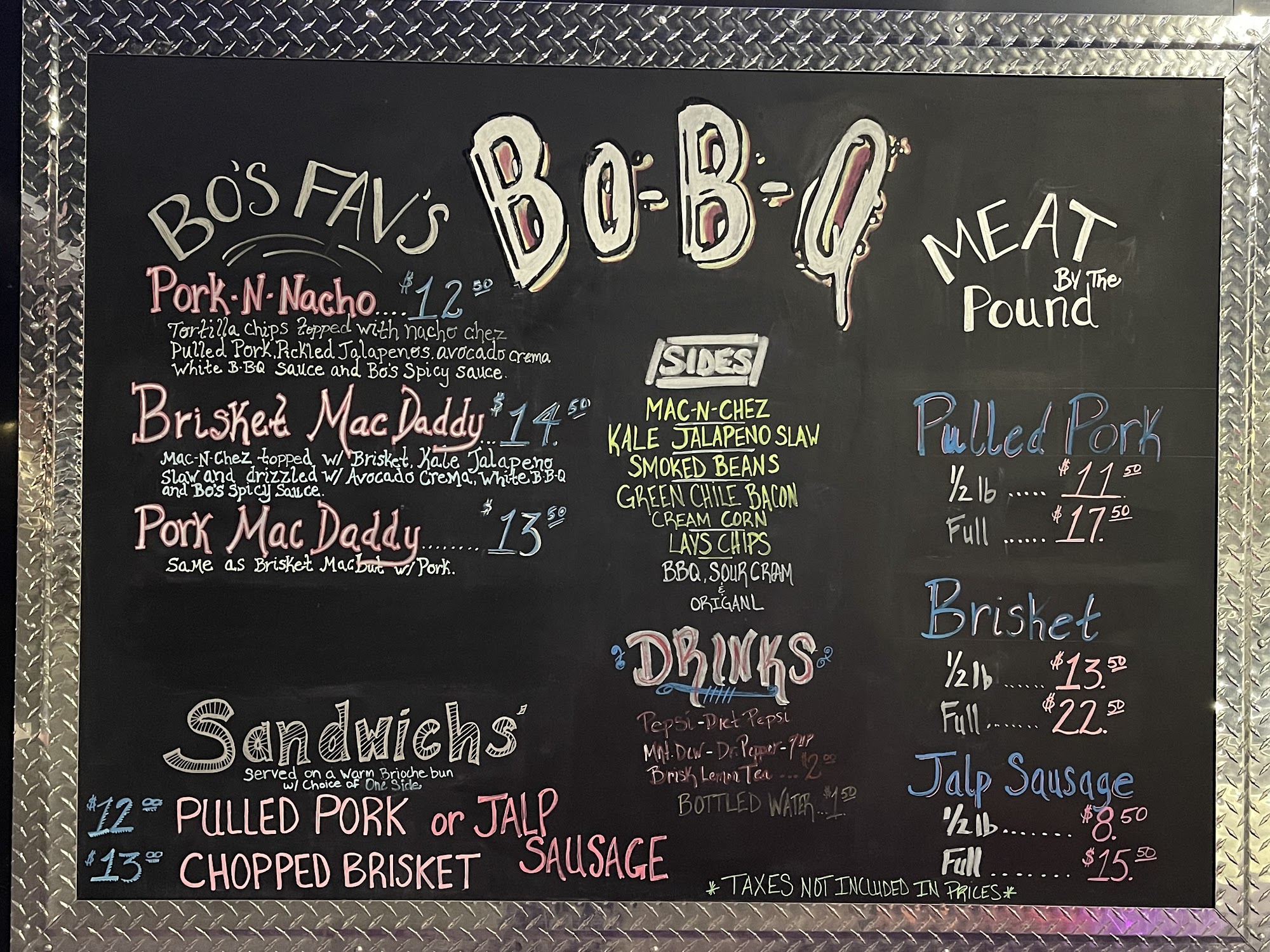 Bo-B-Q Menu