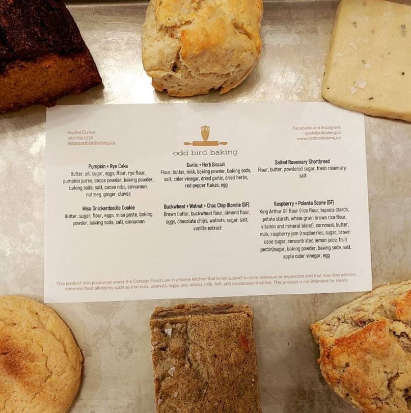 Odd Bird Baking Co. Menu