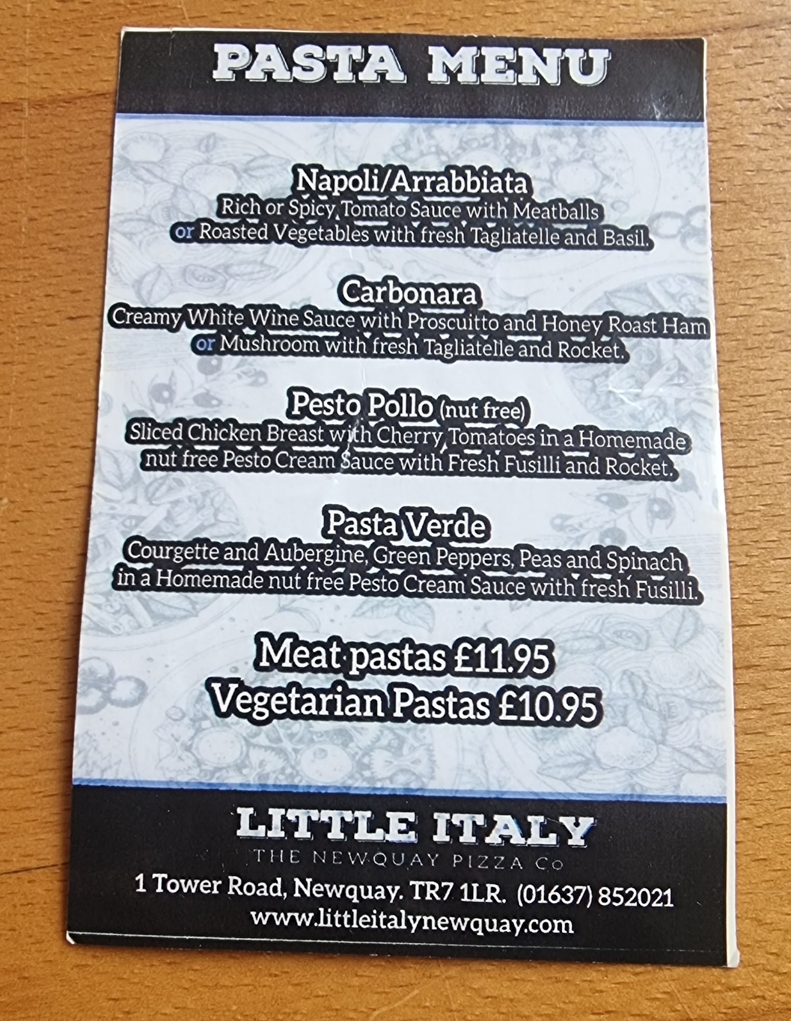 Little Italy Menu