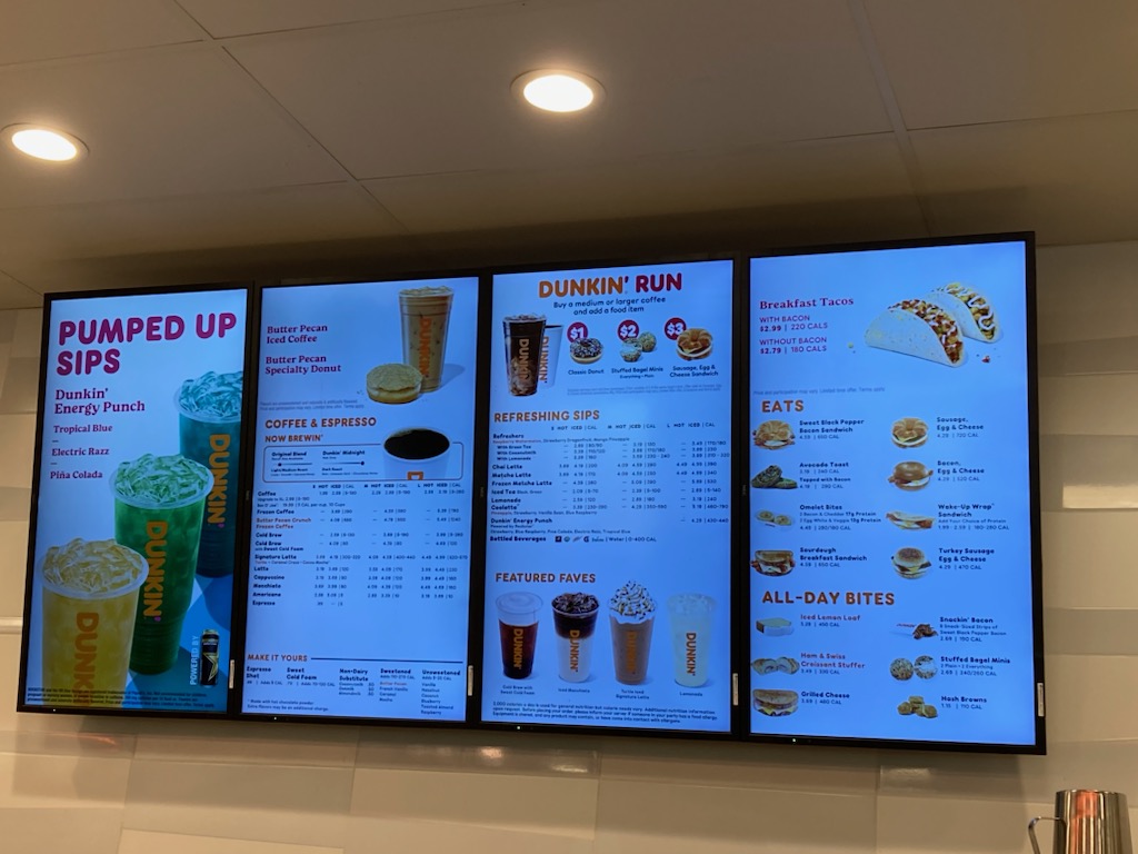 Dunkin' Menu