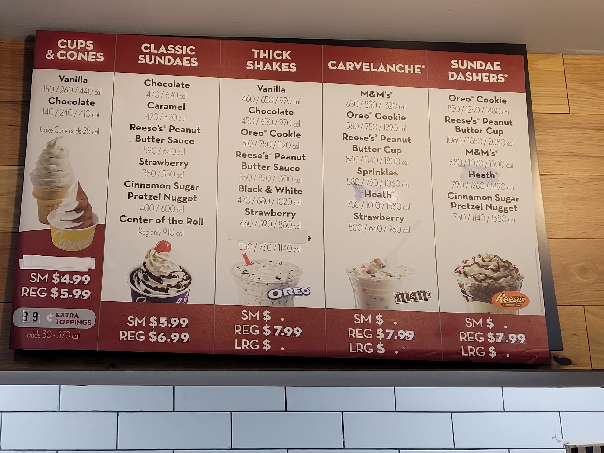Carvel Express Menu