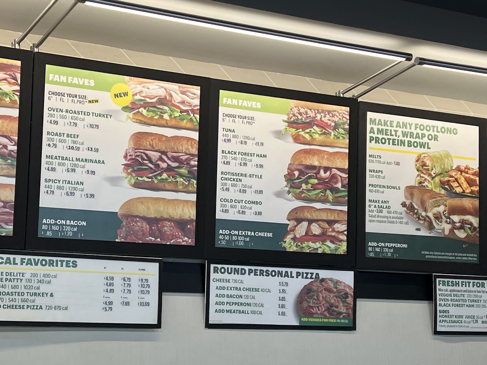 Subway Menu