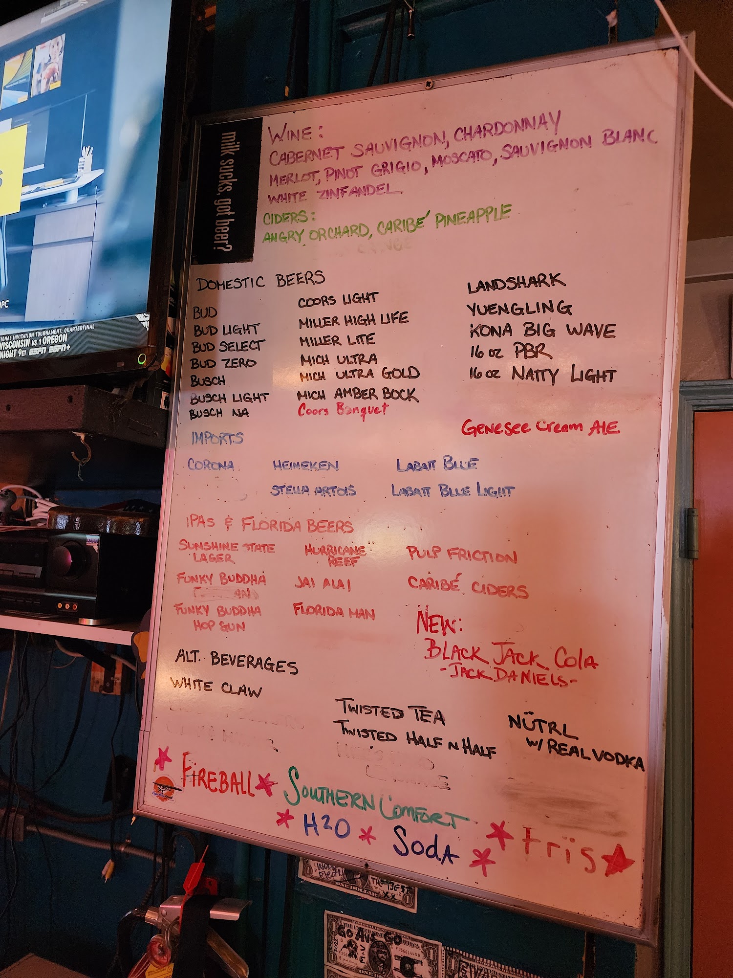 The Tiny Tavern Menu