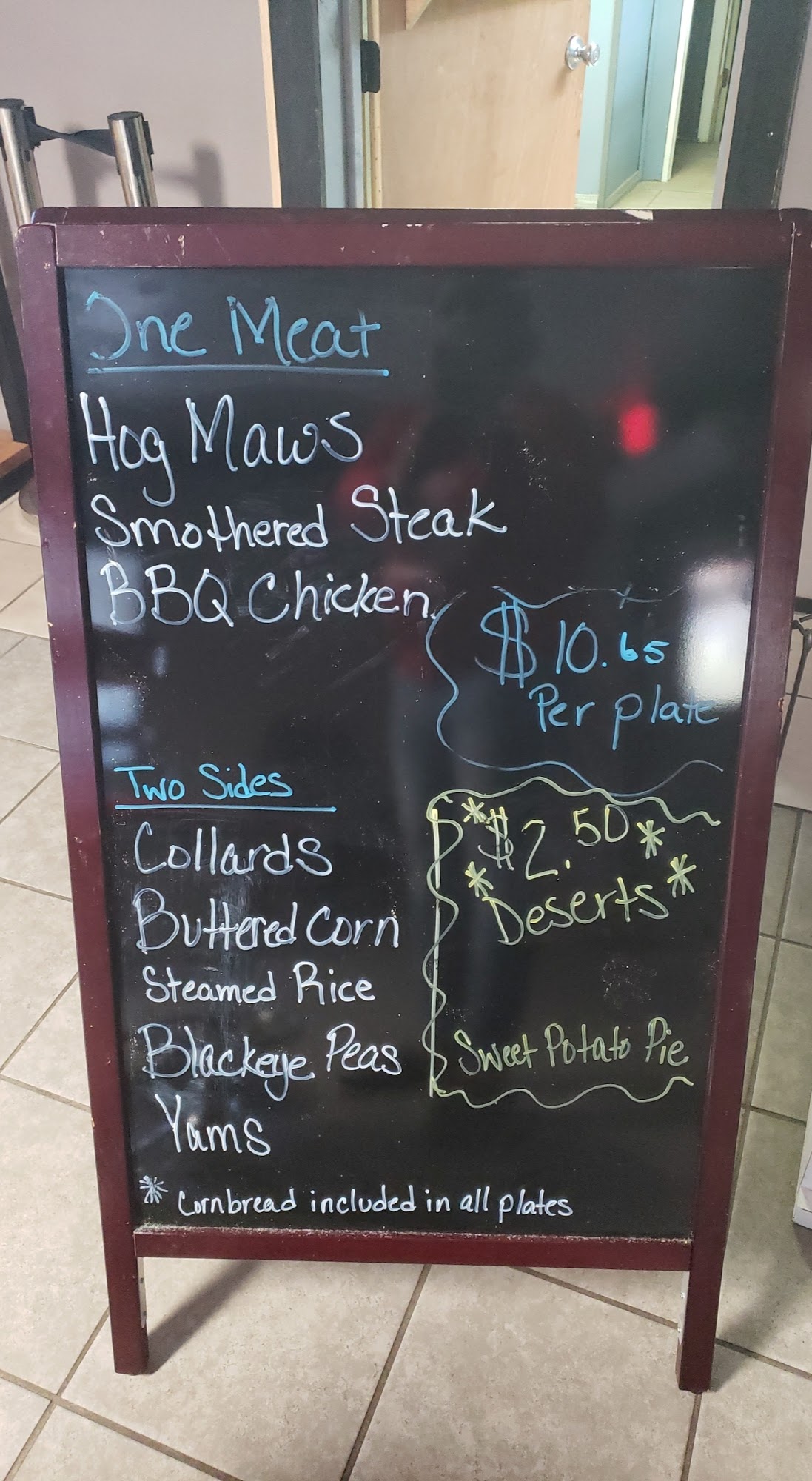 Club Alibi Bar & Grill Menu