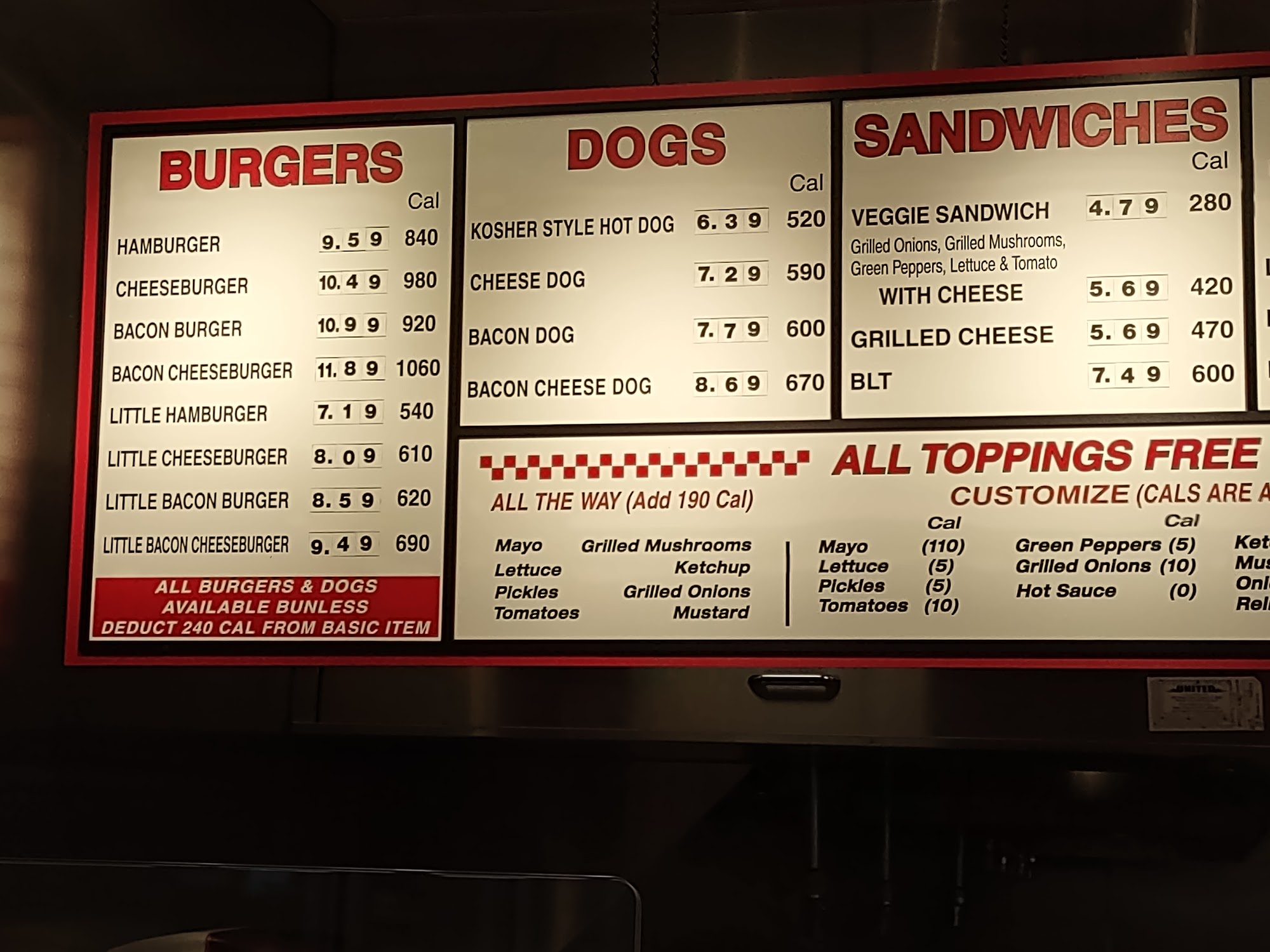 Five Guys Menu