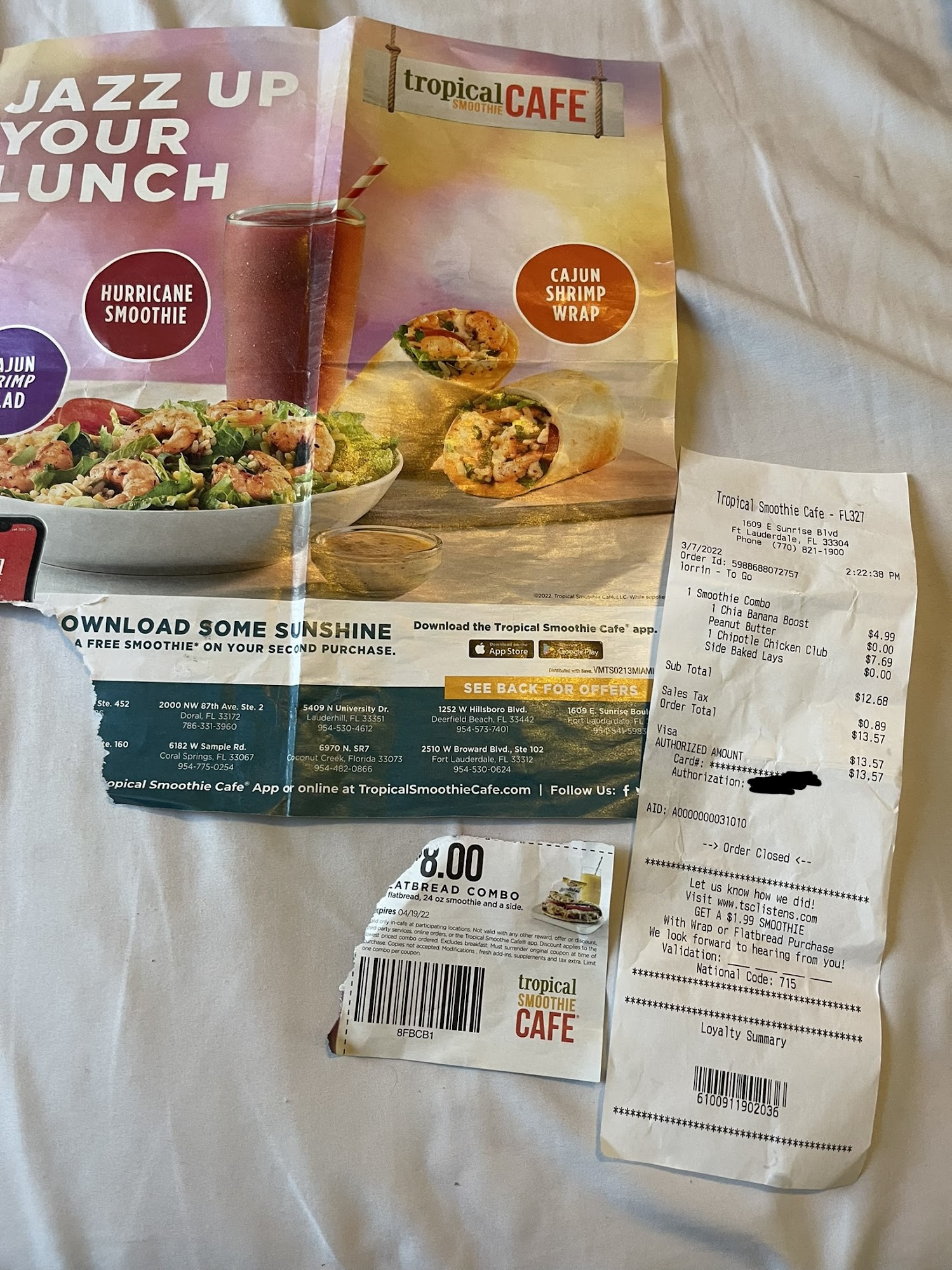 Tropical Smoothie Cafe Menu