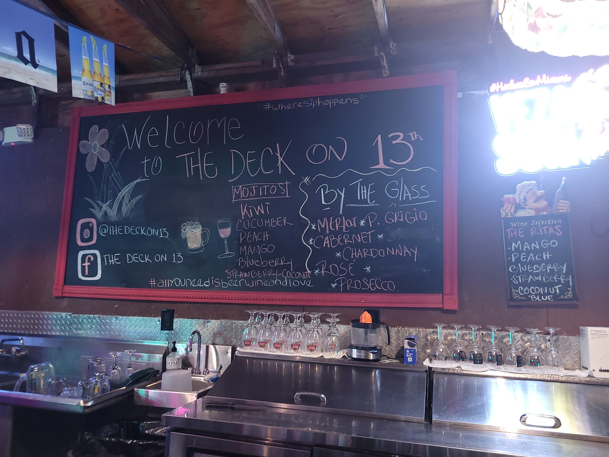 The Deck On 13th Menu