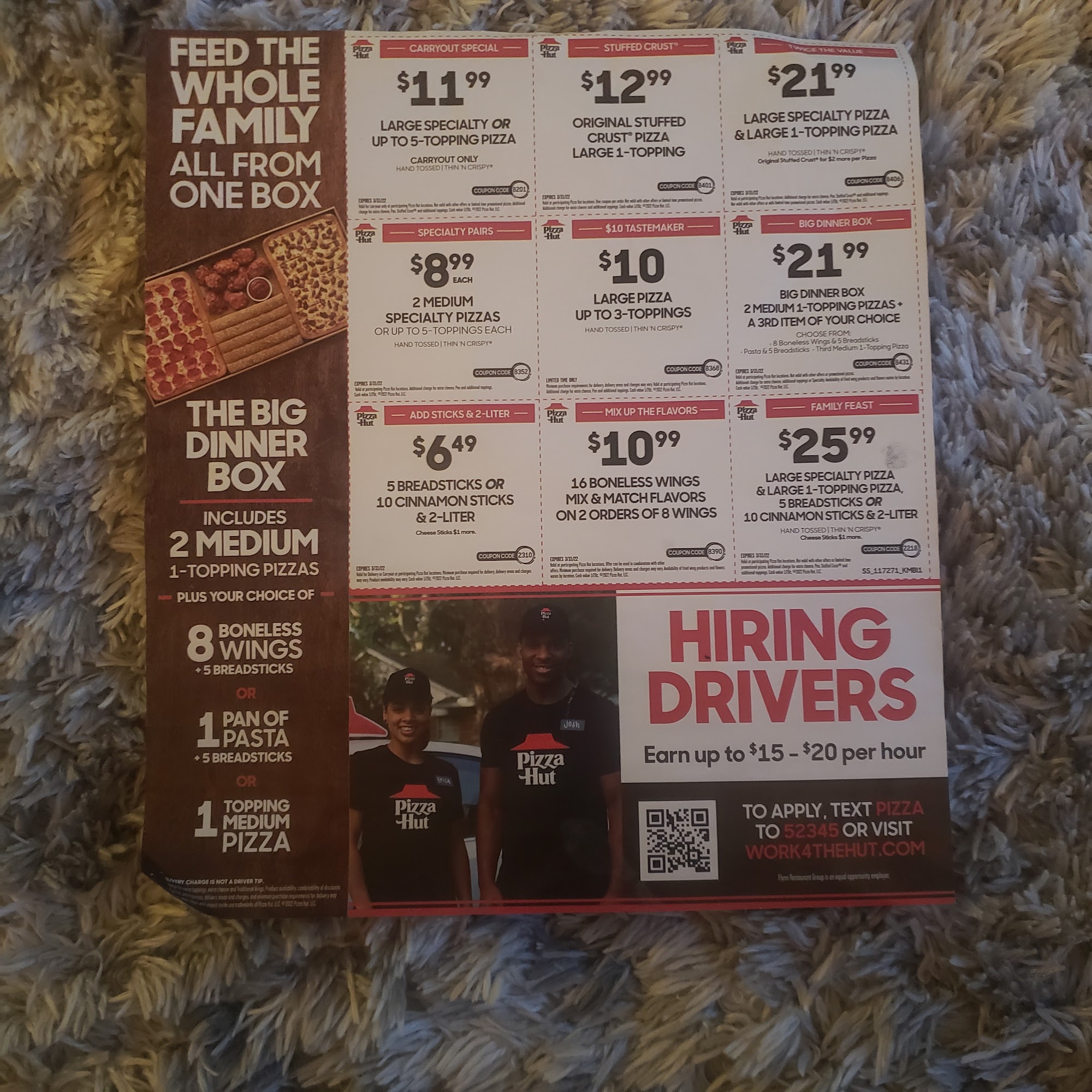 Pizza Hut Menu