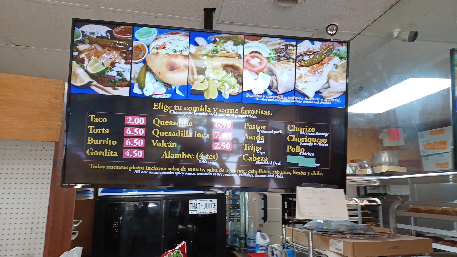 Panaderia La Perla Menu