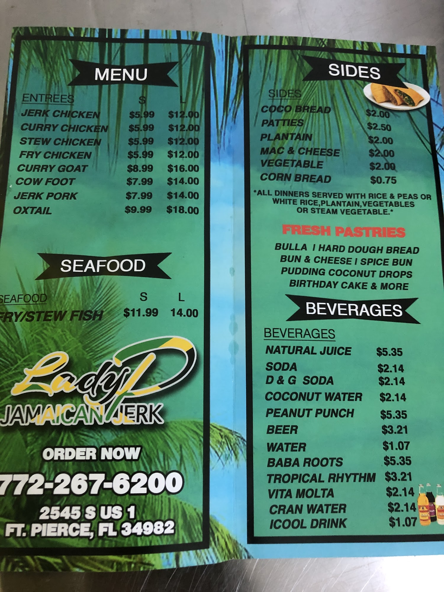 Jamaican jerk deli Menu