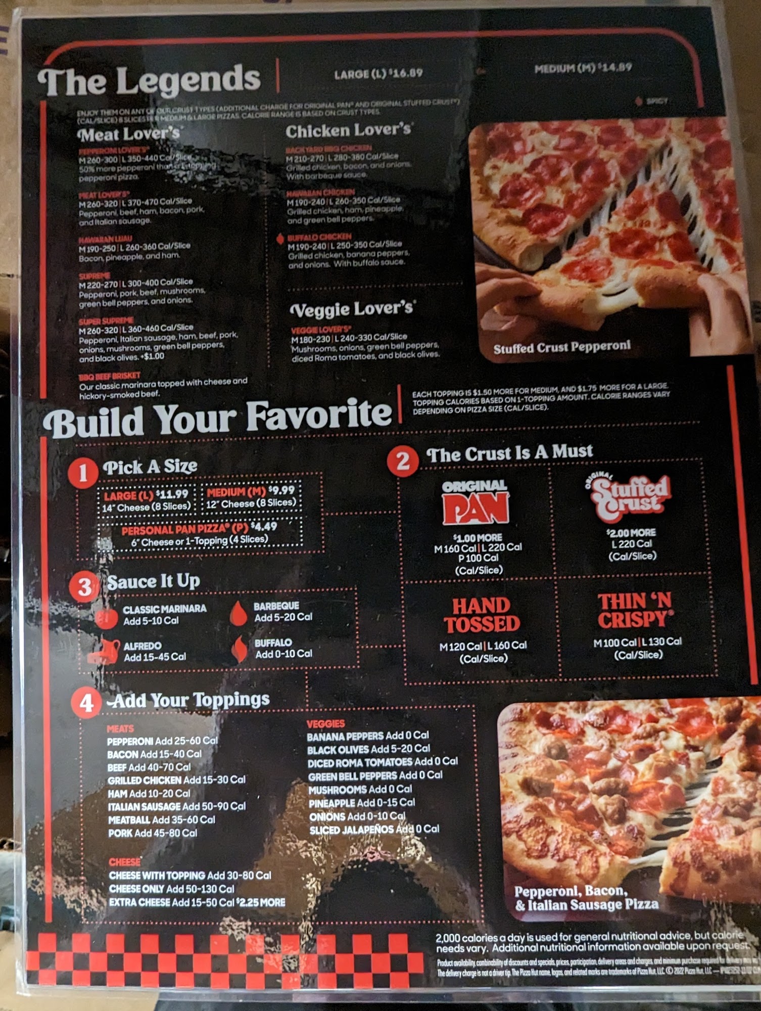 Pizza Hut Menu