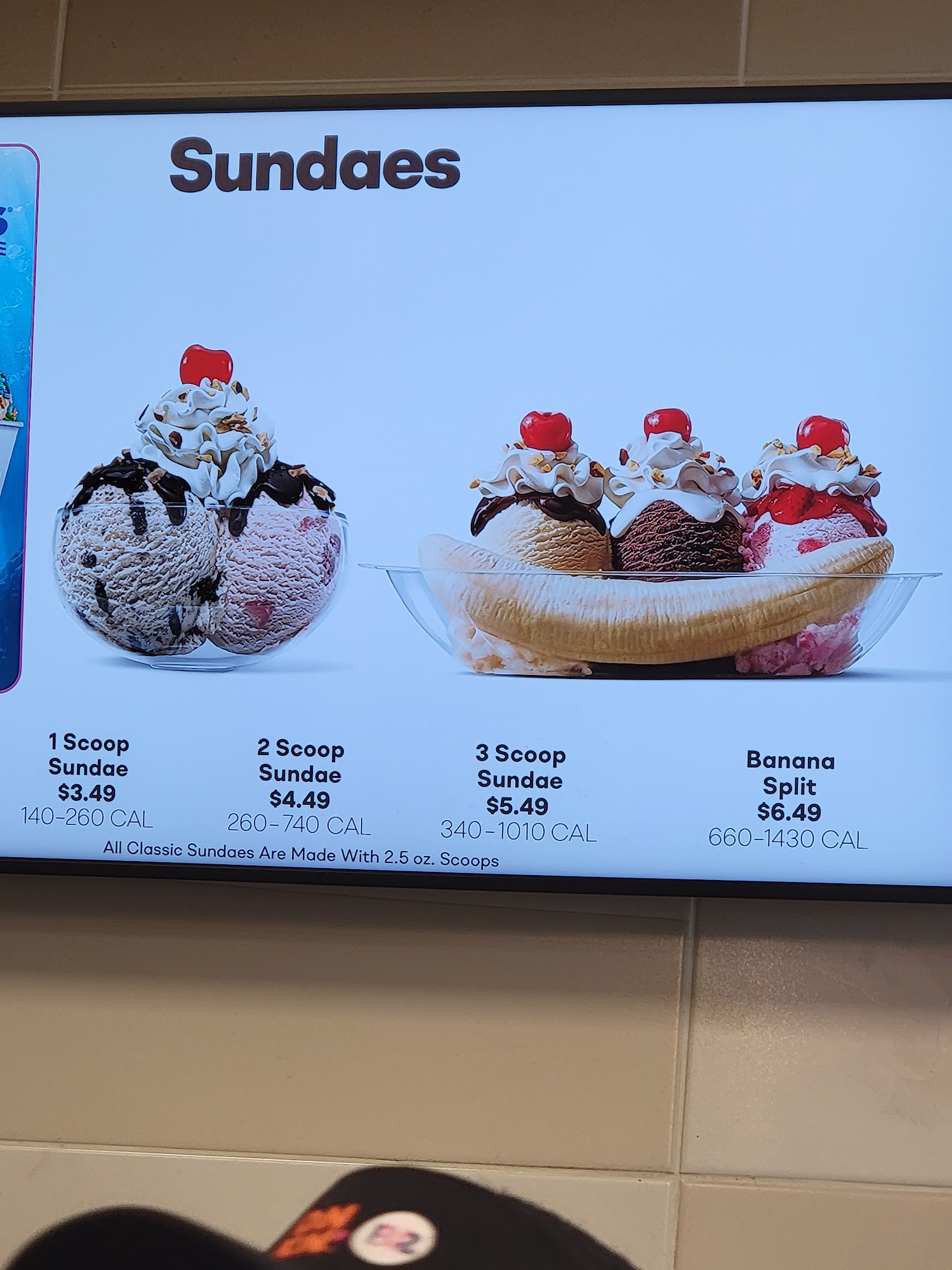 Baskin-Robbins Menu