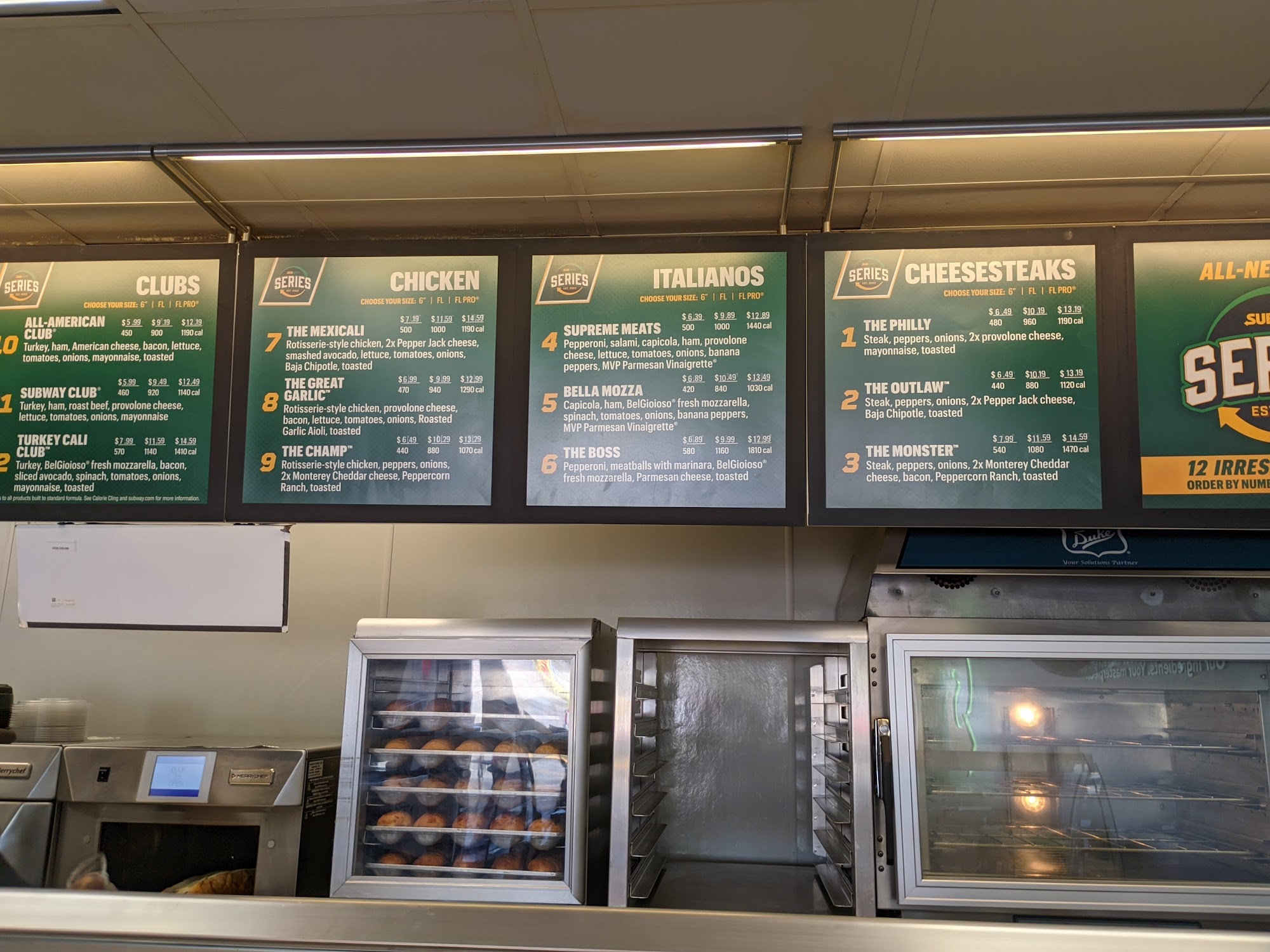 Subway Menu