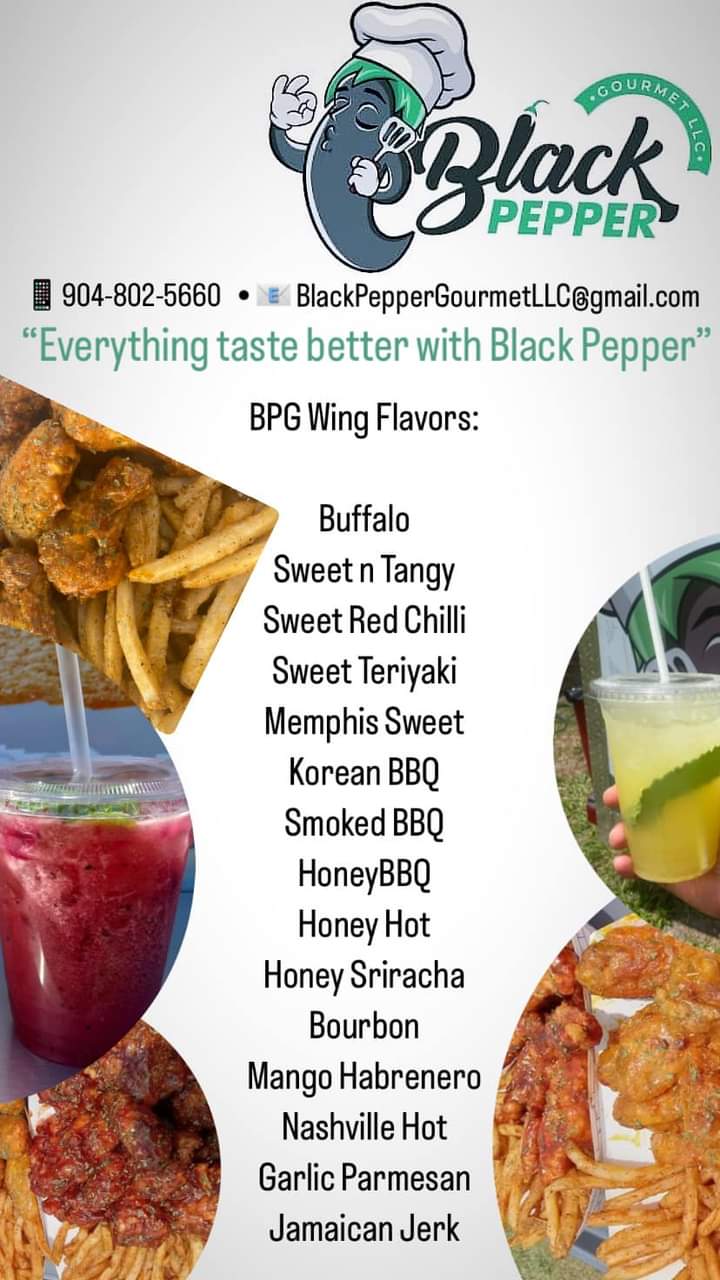 Black Pepper Gourmet LLC Menu