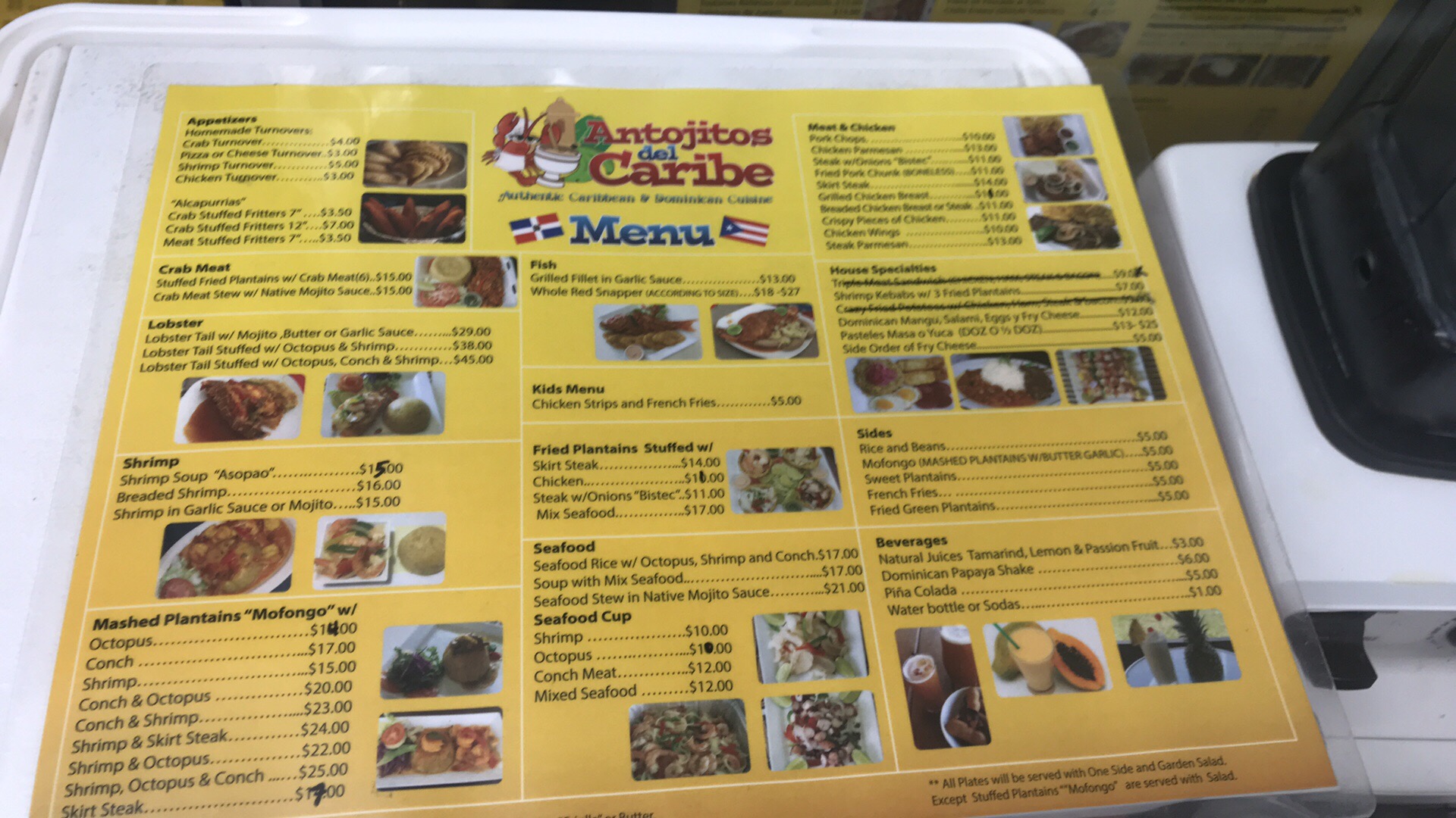 Antojitos Del Caribe Menu
